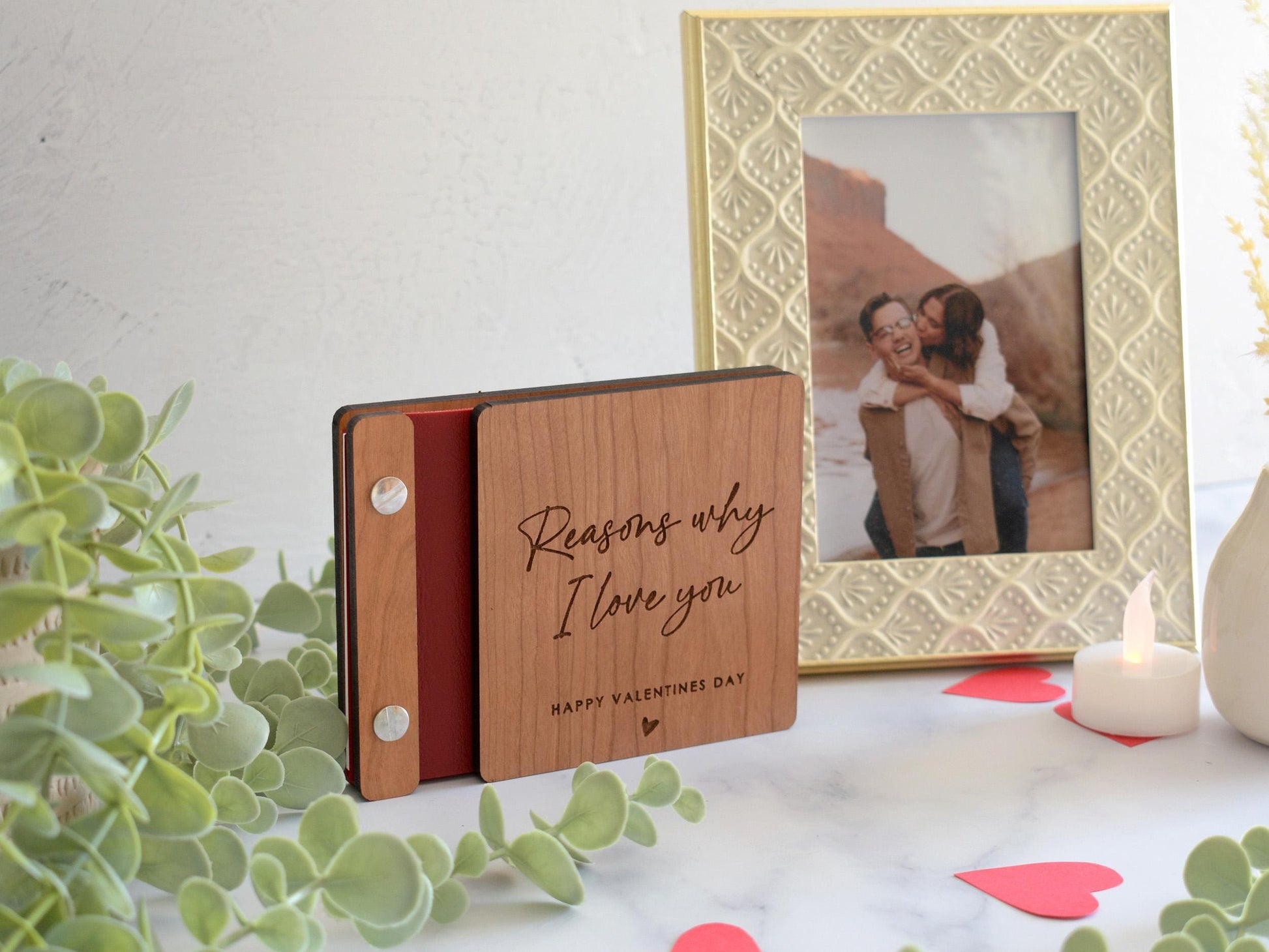 Scrapbook Valentines Gift for him, Personalized Photo Album Anniversary Gift for her, Couples gift, Gifts for Boyfriend, Gift for Husband