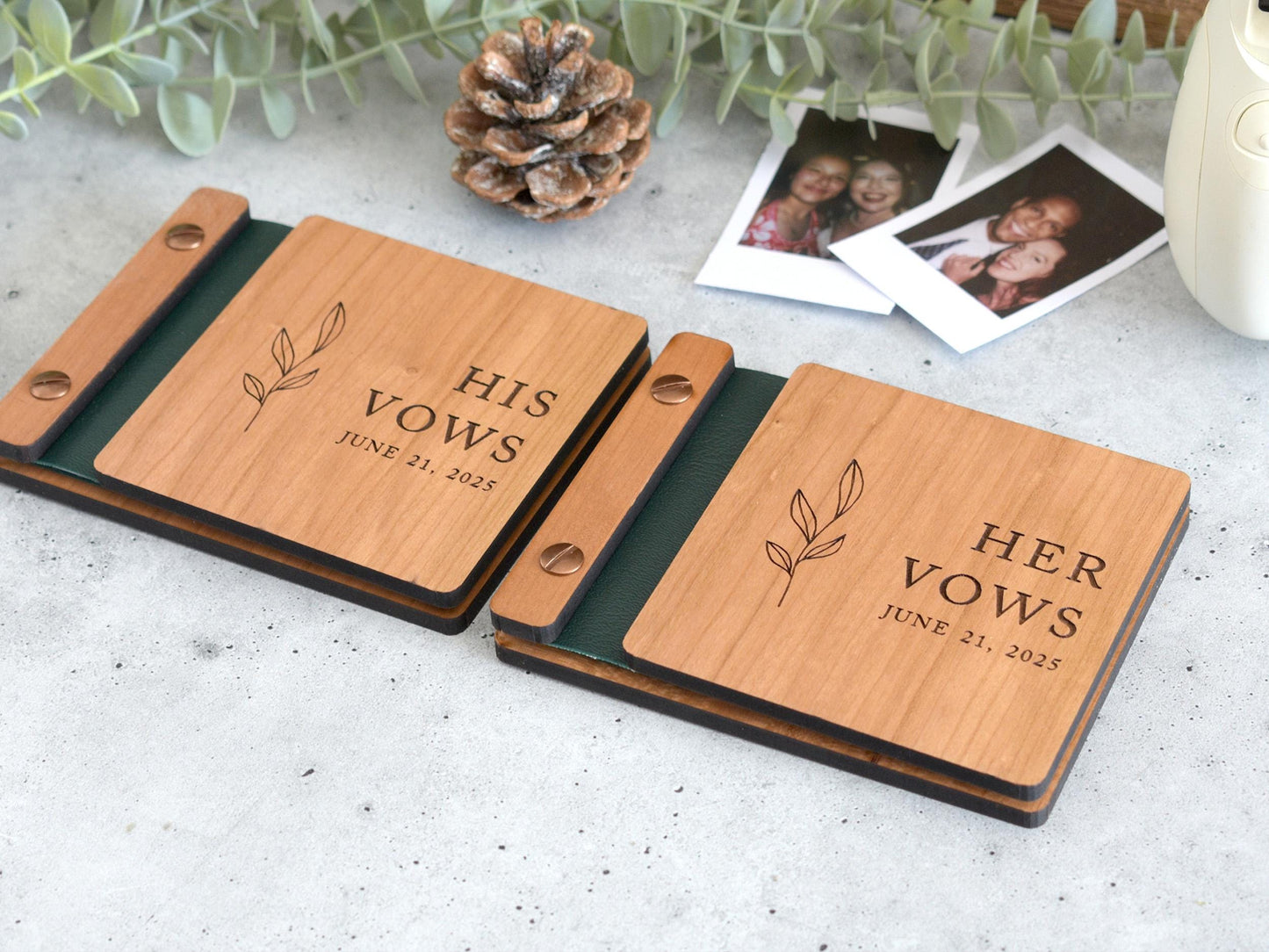 Minimalist Wooden Wedding Vow Books, Wedding Gift, Personalized Vow Booklets for Bride and Groom, Engagement Gift, Couples Vow Renewal,  Wedding Vow Books, Custom Vow Books, Her Vow Book, His Vow Book, wedding gift, vow books, vow books wedding, vow book, vow books set of 2, his hers vow books, couples gift, vow renewal, vow booklets
