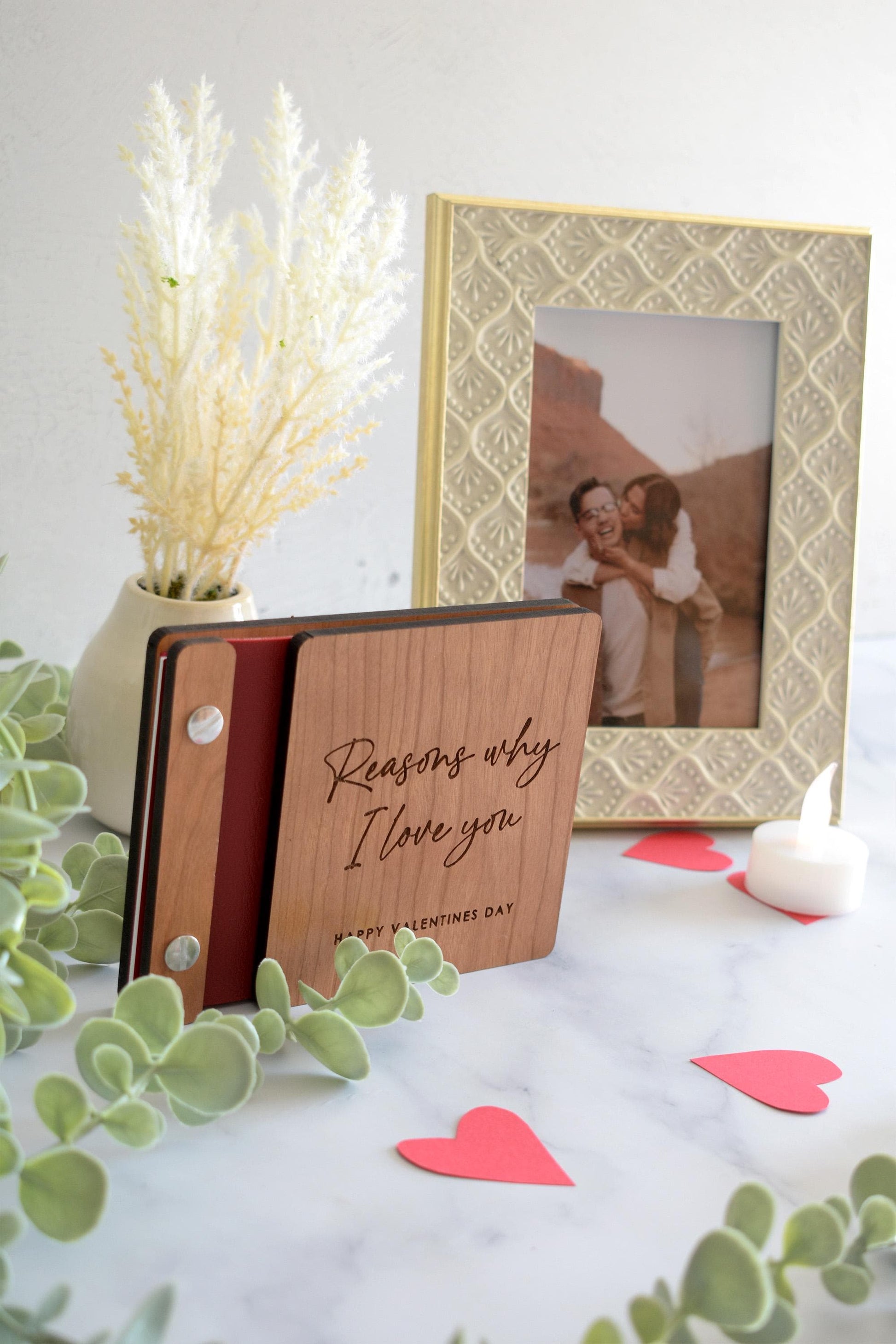 Scrapbook Valentines Gift for him, Personalized Photo Album Anniversary Gift for her, Couples gift, Gifts for Boyfriend, Gift for Husband