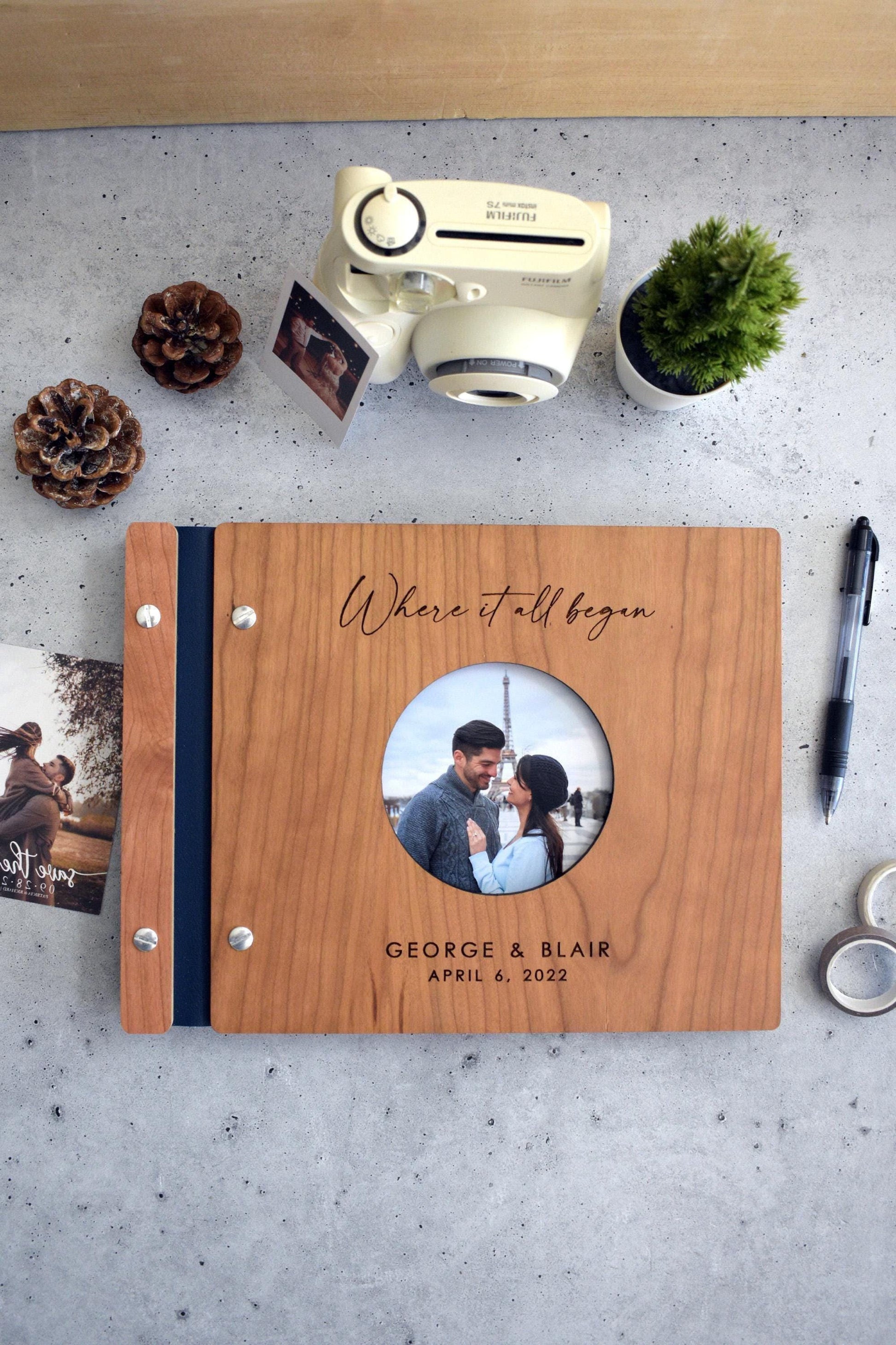 Wedding Guest Book, Wood Guest Book, Guest Book, Photobooth Guestbook, Wooden Guest Book, Personalized Photo Album, Wedding Album