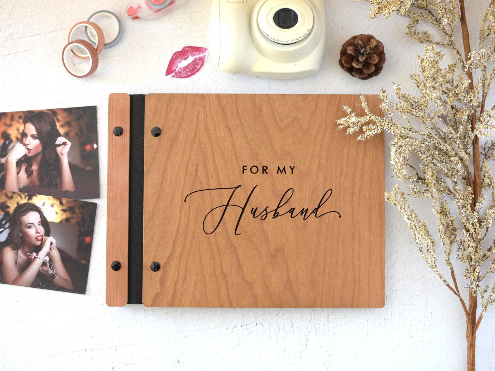 Boudoir Photo Album, Instax Boudoir Book, Wedding Gift from Bridesmaids, Groom Gift, Valentine&#39;s Gift for Husband, Personalized Gift for him