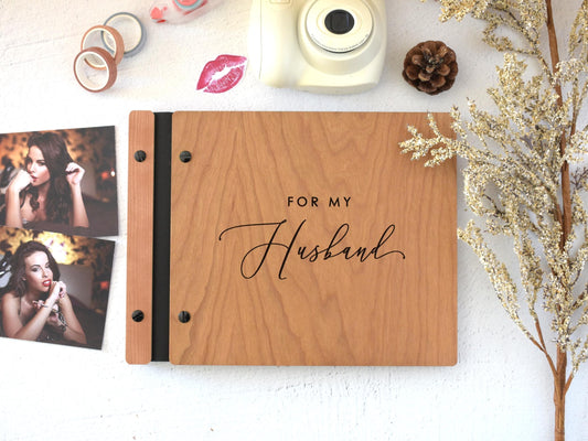 Boudoir Photo Album, Instax Boudoir Book, Wedding Gift from Bridesmaids, Groom Gift, Valentine&#39;s Gift for Husband, Personalized Gift for him