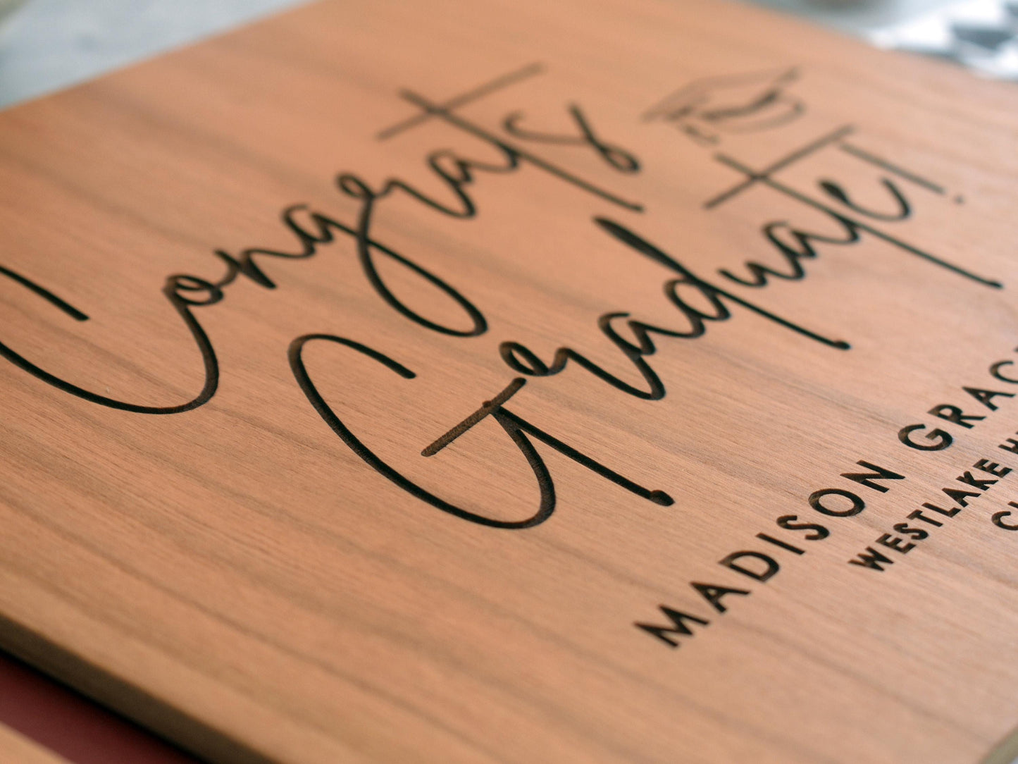 Congrats Graduate Photo Album, Class of 2026 Graduation Guest Book, Personalized Wooden Engraved Grad Gift