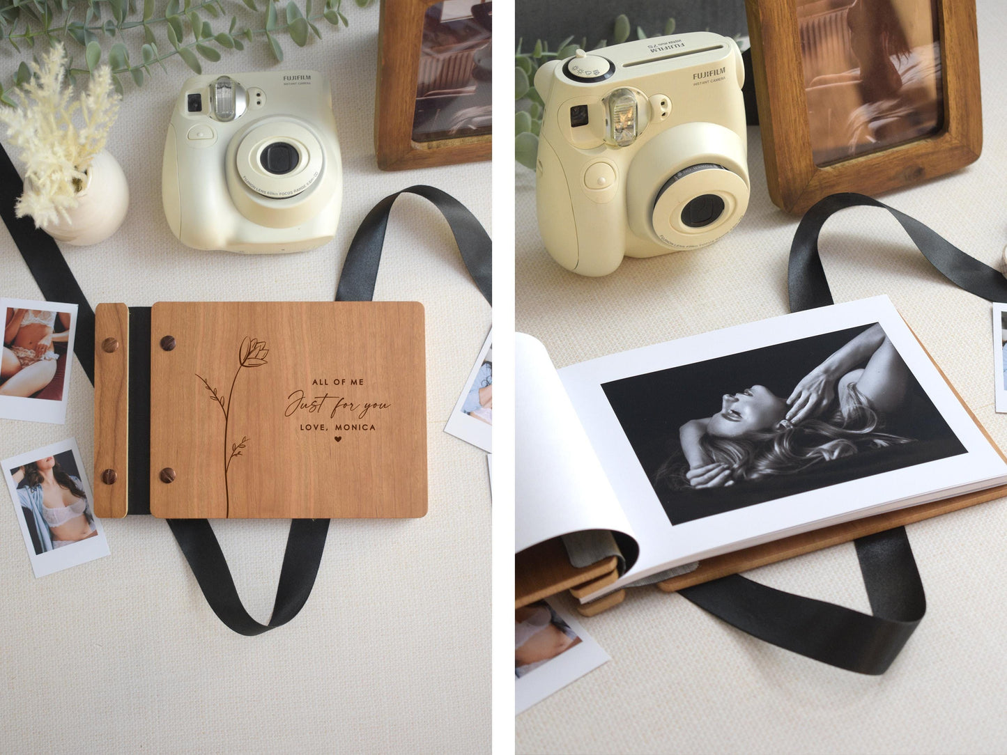 Custom Boudoir Photo Album, Boudoir Book Gift for him, Romantic Valentines Gift for Boyfriend, Wedding Gift for Husband