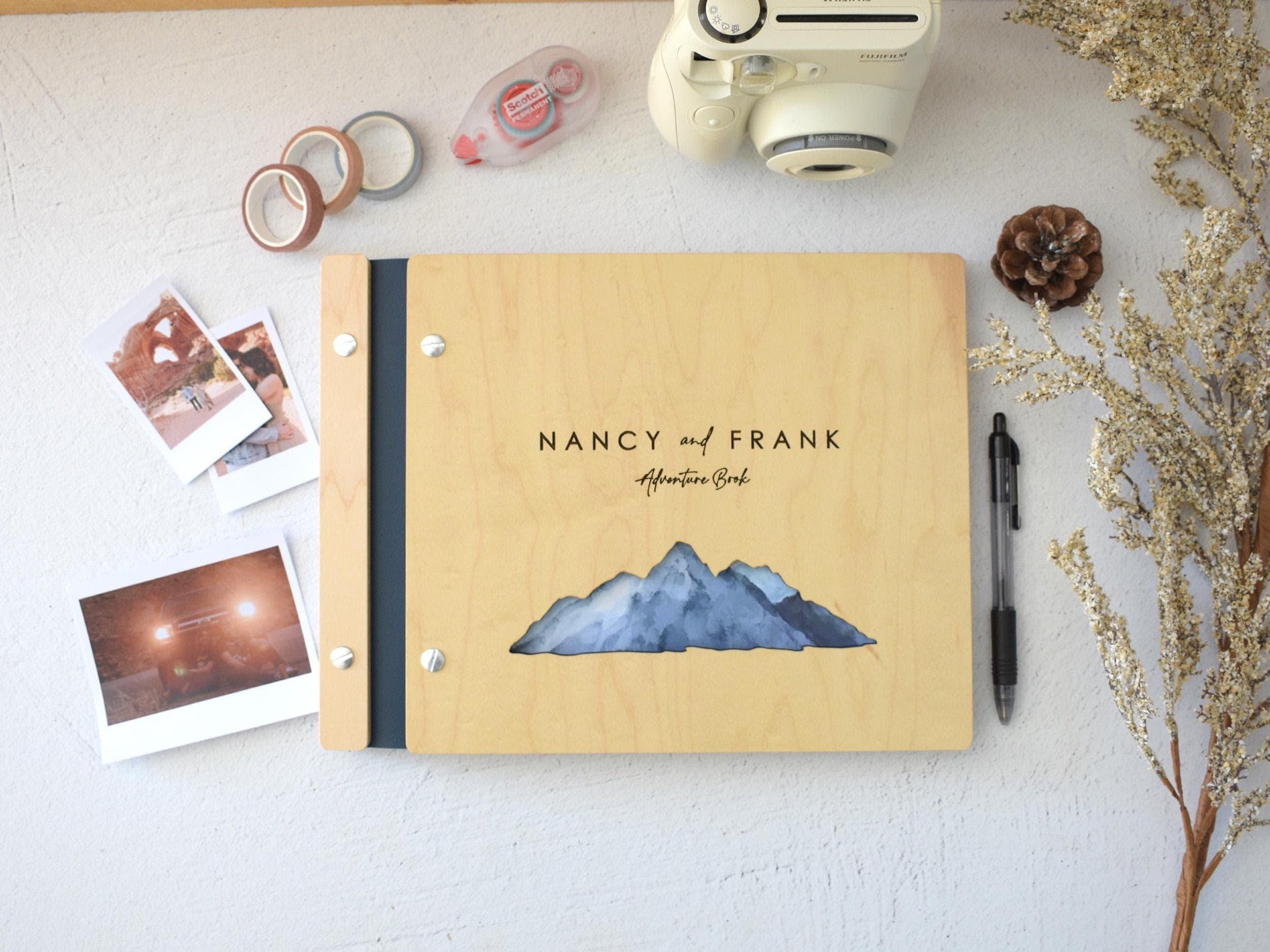 Adventure Book Scrapbook Valentines Gift for him, Personalized Anniversary Gift for her, Travel Scrapbook, Couples gift, Gifts for Boyfriend