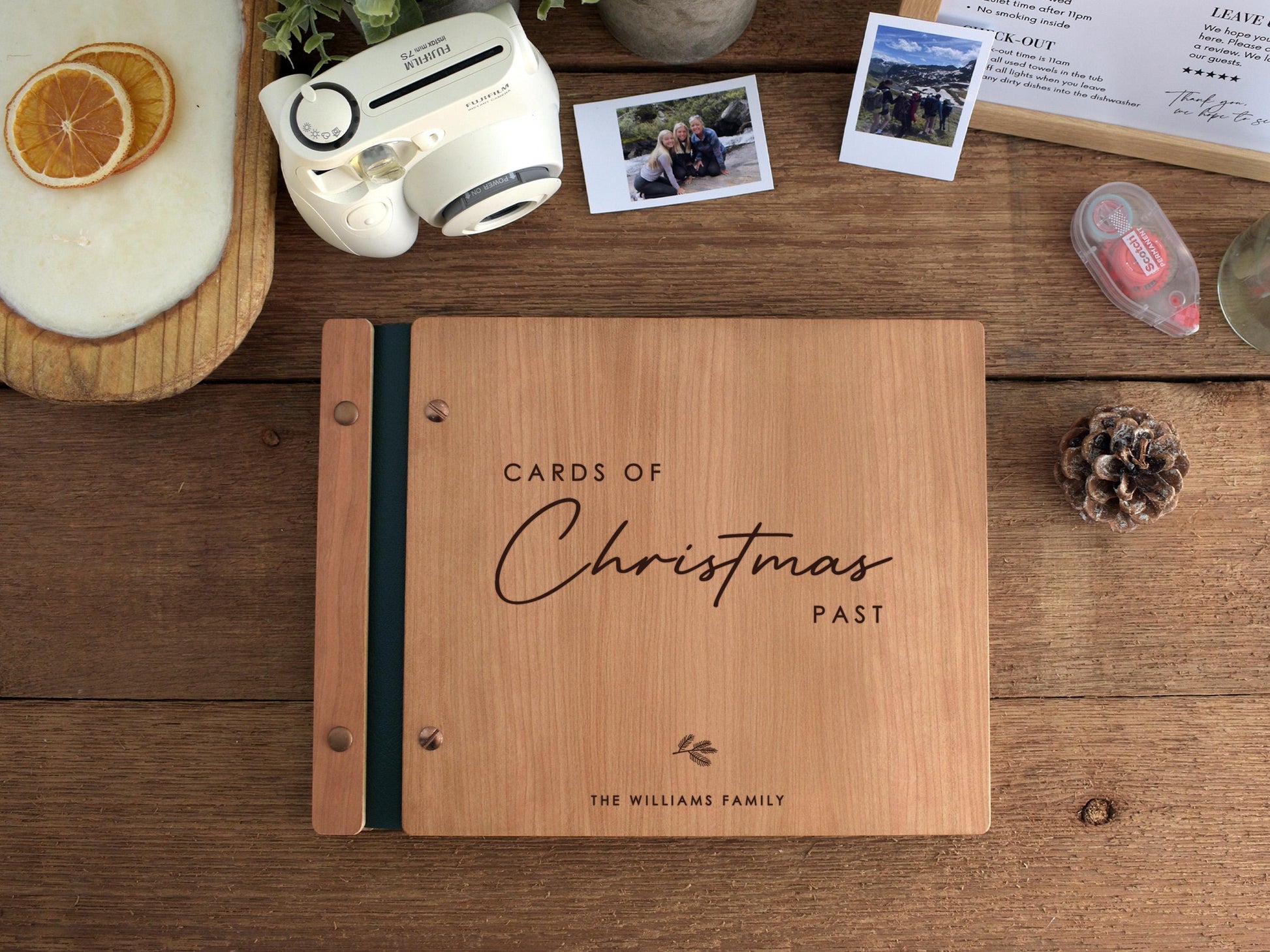 Family Christmas Card Album, Custom Holiday Photo Album, Holiday Gift For Parents, Family Christmas Gift, Christmas Memory Book