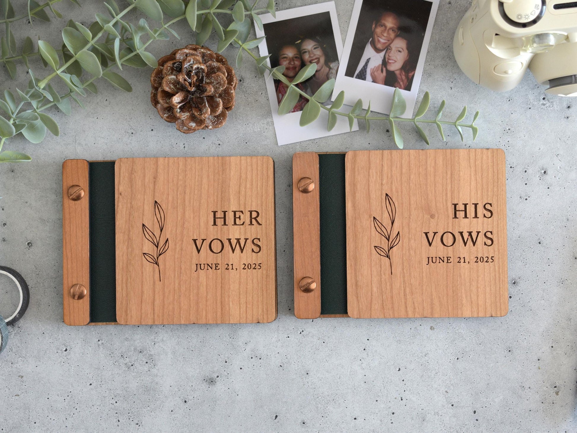 Minimalist Wooden Wedding Vow Books, Wedding Gift, Personalized Vow Booklets for Bride and Groom, Engagement Gift, Couples Vow Renewal,  Wedding Vow Books, Custom Vow Books, Her Vow Book, His Vow Book, wedding gift, vow books, vow books wedding, vow book, vow books set of 2, his hers vow books, couples gift, vow renewal, vow booklets
