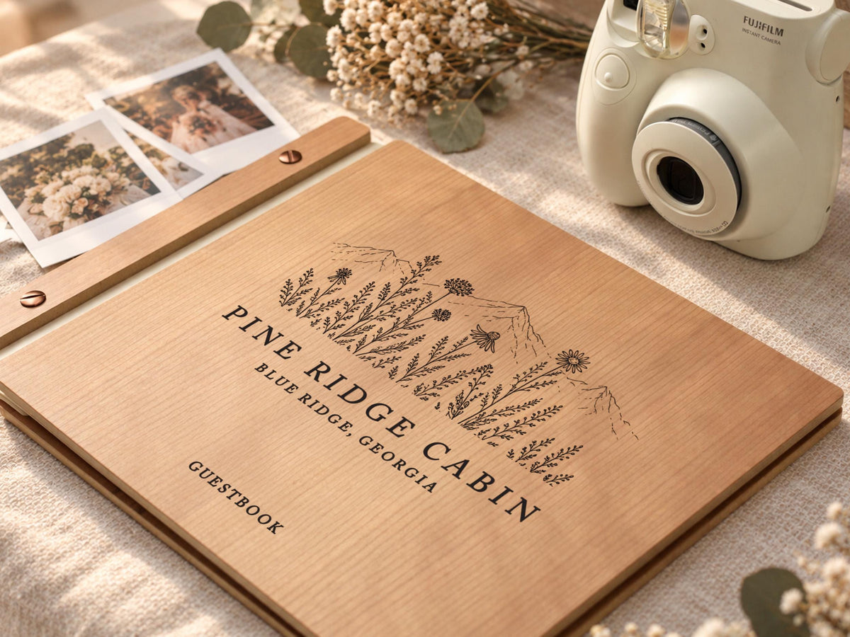 Mountain Airbnb Guest Book, Airbnb Welcome Book for Cabin Lodge & Vacation Rental Home, New House Guest Book, Housewarming Gift
