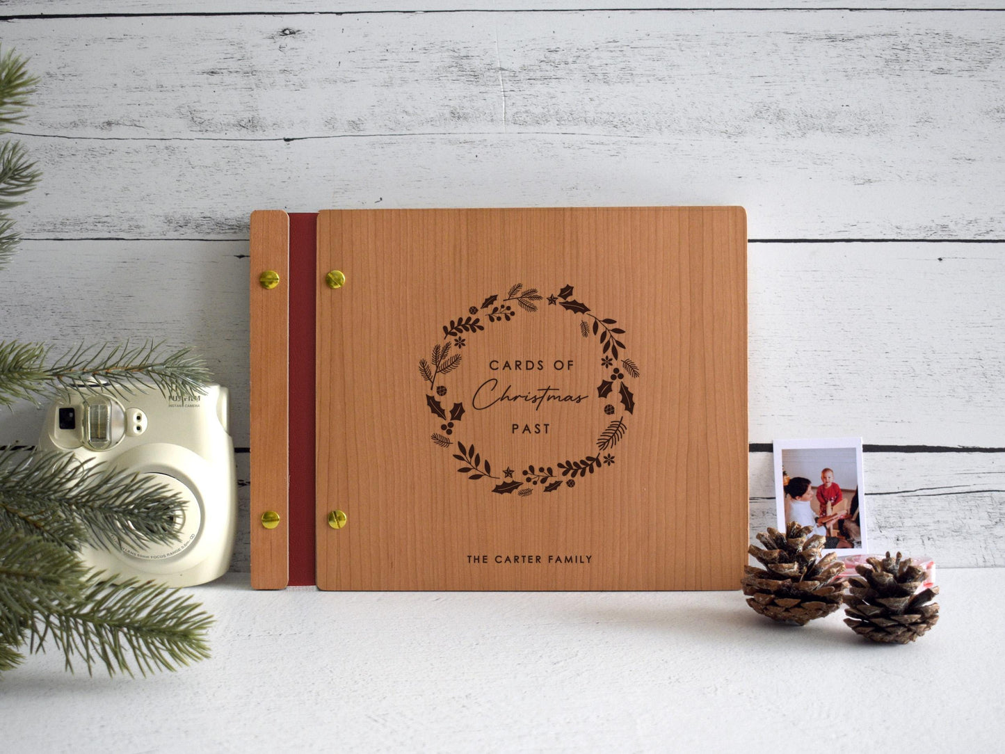 Custom Holiday Photo Album, Holiday Gift For Parents, Family Christmas Gift, Family Christmas Memory Book, Christmas Card Album