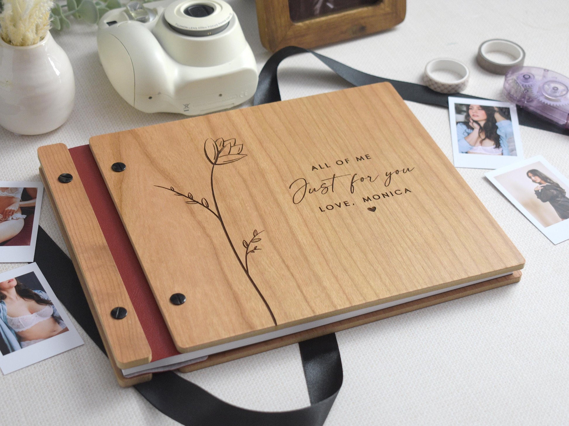 Custom Boudoir Photo Album, Boudoir Book Gift for him, Romantic Valentines Gift for Boyfriend, Wedding Gift for Husband