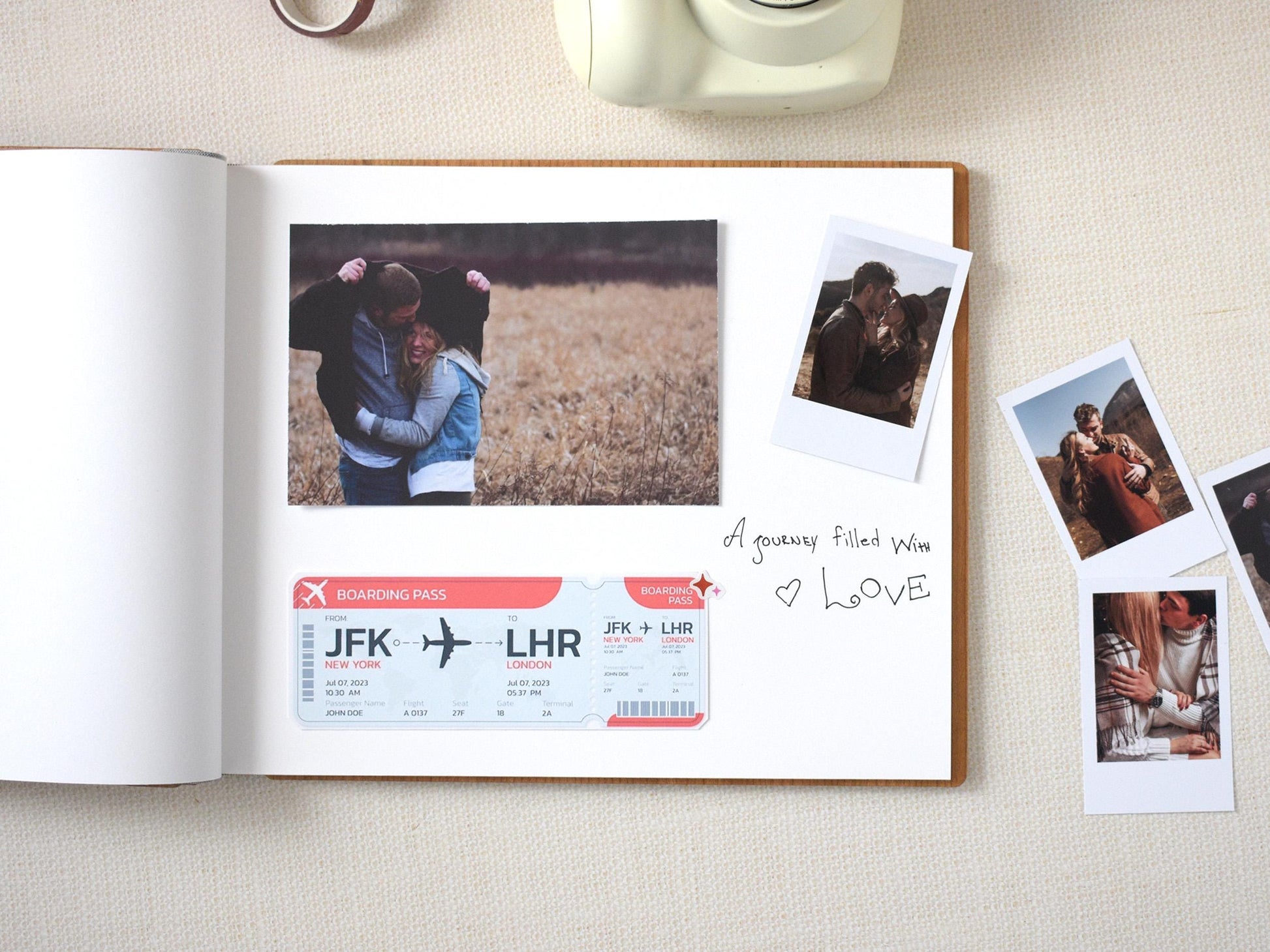 an open book with pictures of people on it