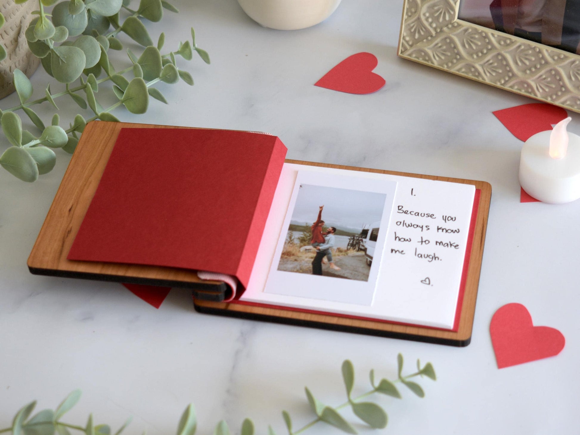 Scrapbook Valentines Gift for him, Personalized Photo Album Anniversary Gift for her, Couples gift, Gifts for Boyfriend, Gift for Husband