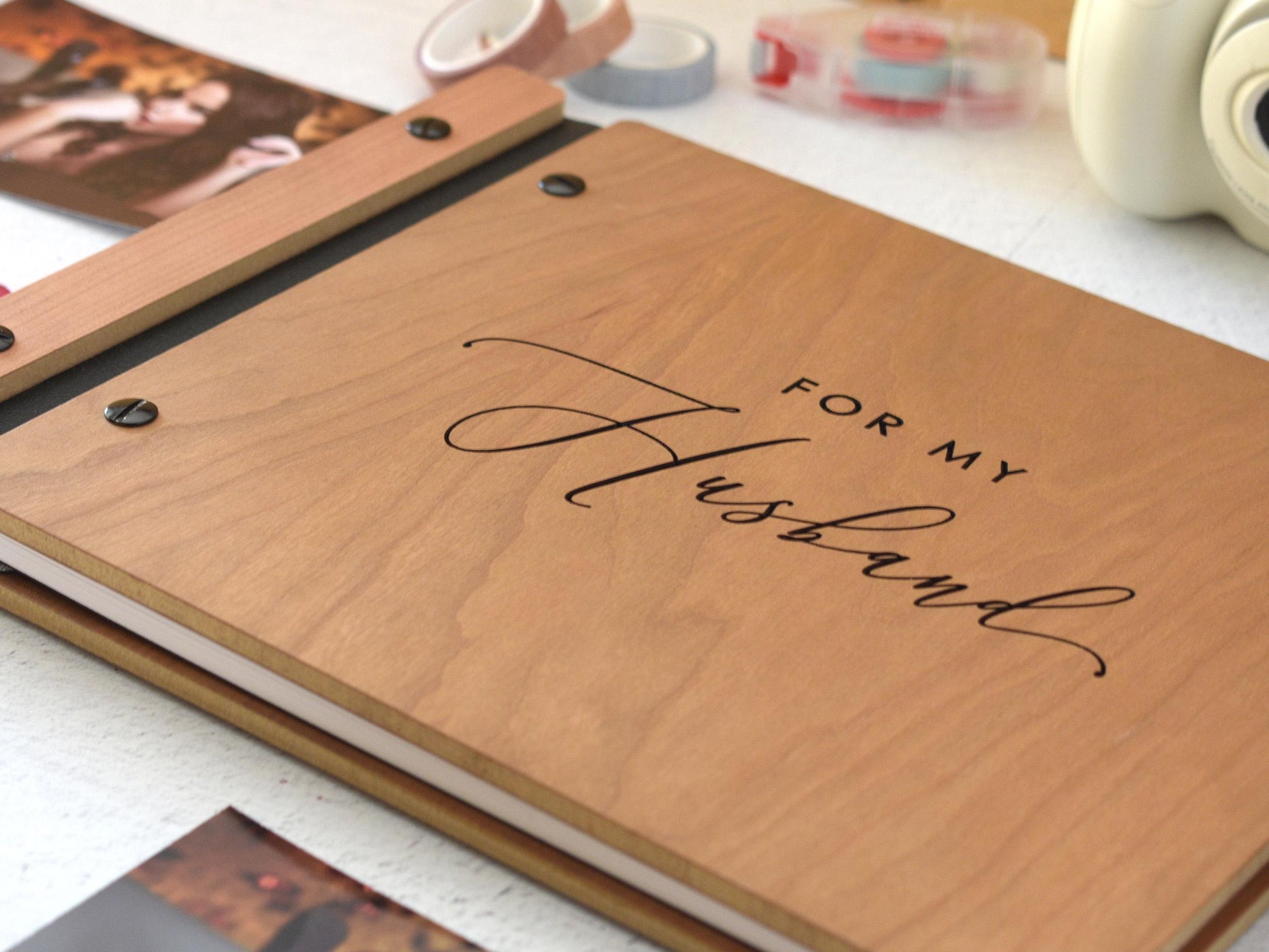 Boudoir Photo Album, Instax Boudoir Book, Wedding Gift from Bridesmaids, Groom Gift, Valentine&#39;s Gift for Husband, Personalized Gift for him