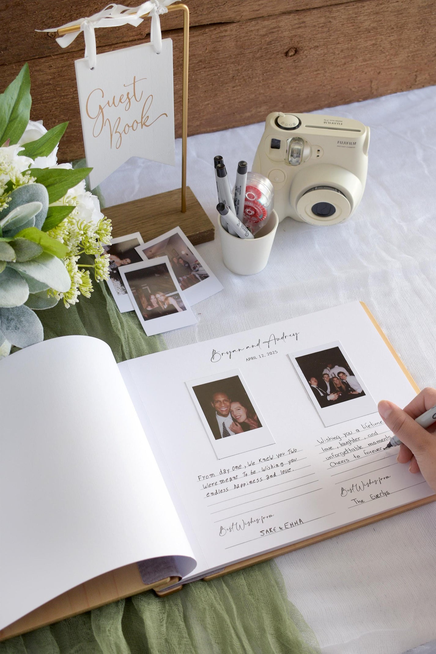 Wooden Wedding Guest Book Personalized Laser Engraved Wedding Book — free download