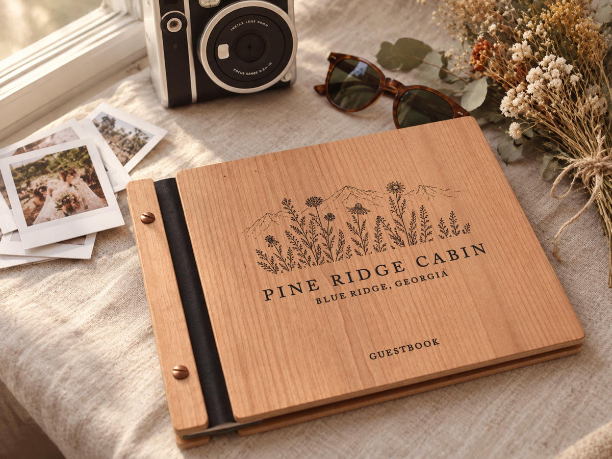 Mountain Airbnb Guest Book, Airbnb Welcome Book for Cabin Lodge & Vacation Rental Home, New House Guest Book, Housewarming Gift