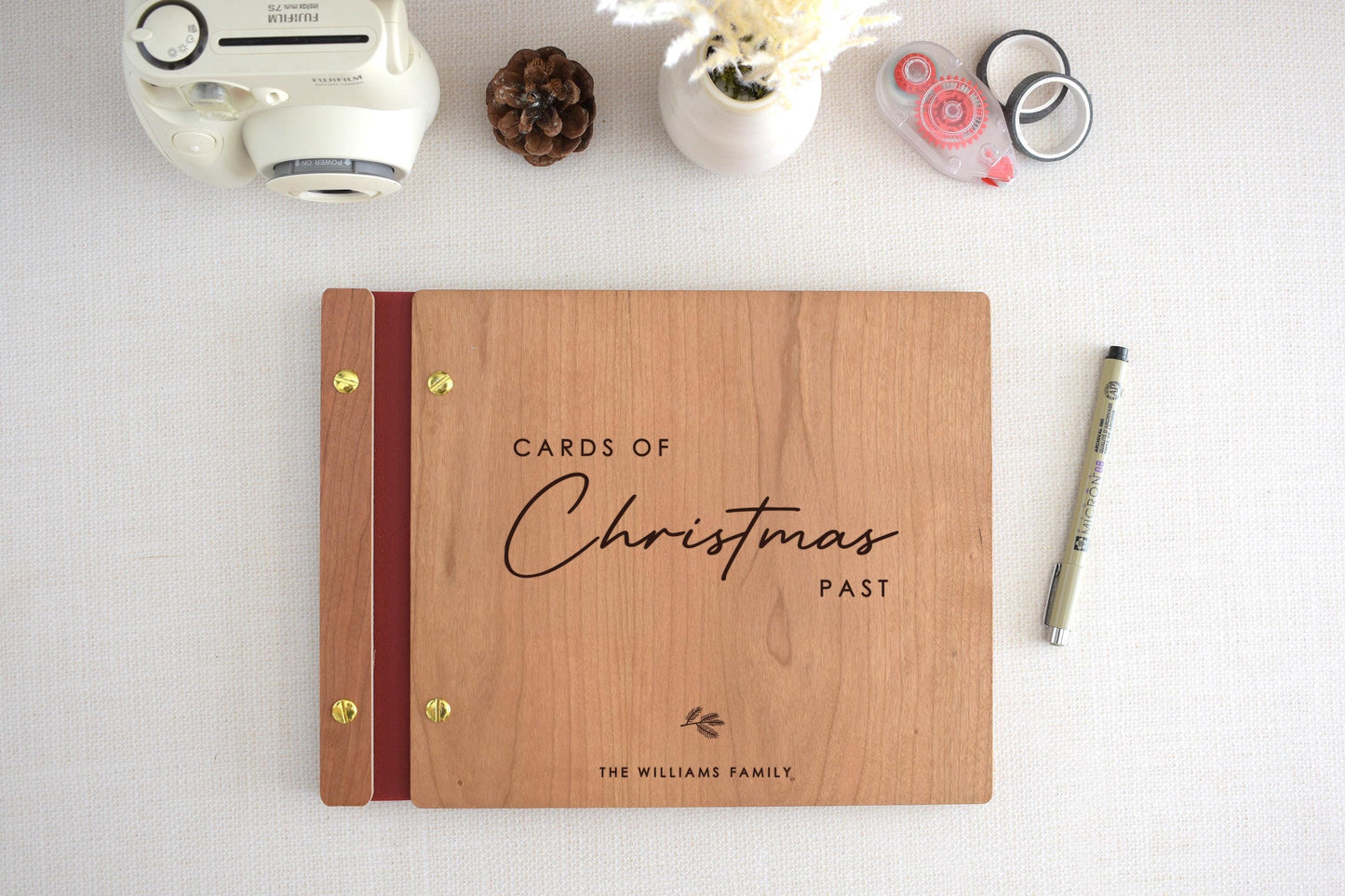 Family Christmas Card Album, Custom Holiday Photo Album, Holiday Gift For Parents, Family Christmas Gift, Christmas Memory Book