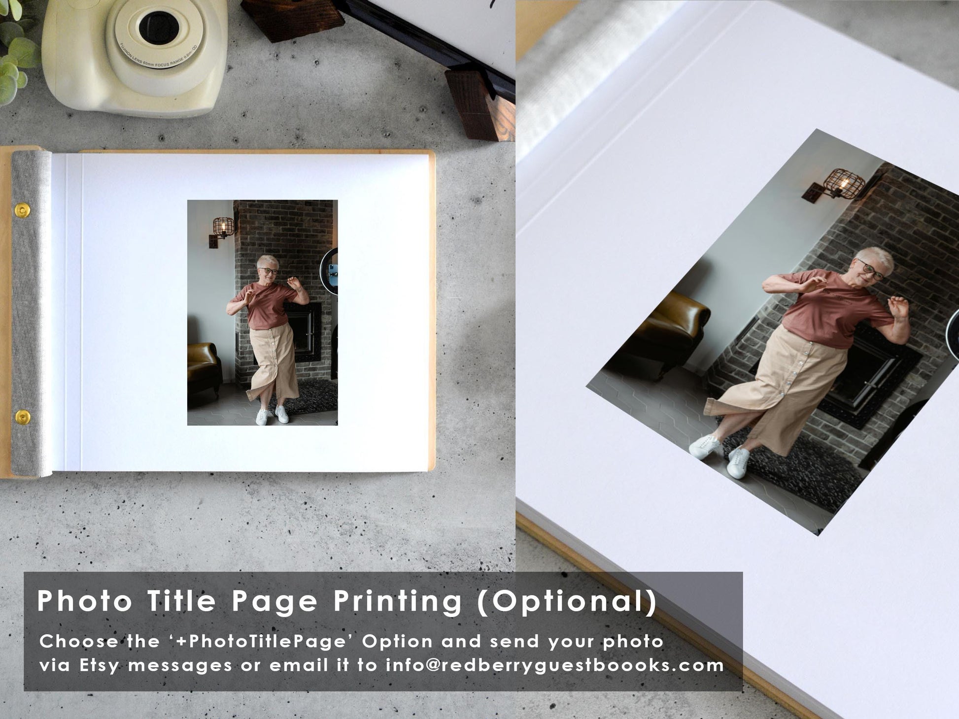 a photo book with a picture of a woman dancing