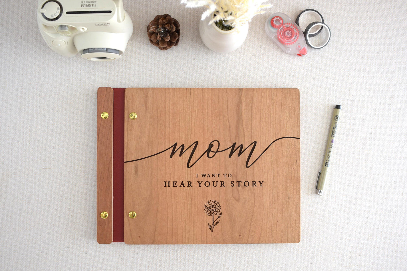 Mothers Day Scrapbook, Mom Journal, Mothers Day Gift – RedBerry Guest Books