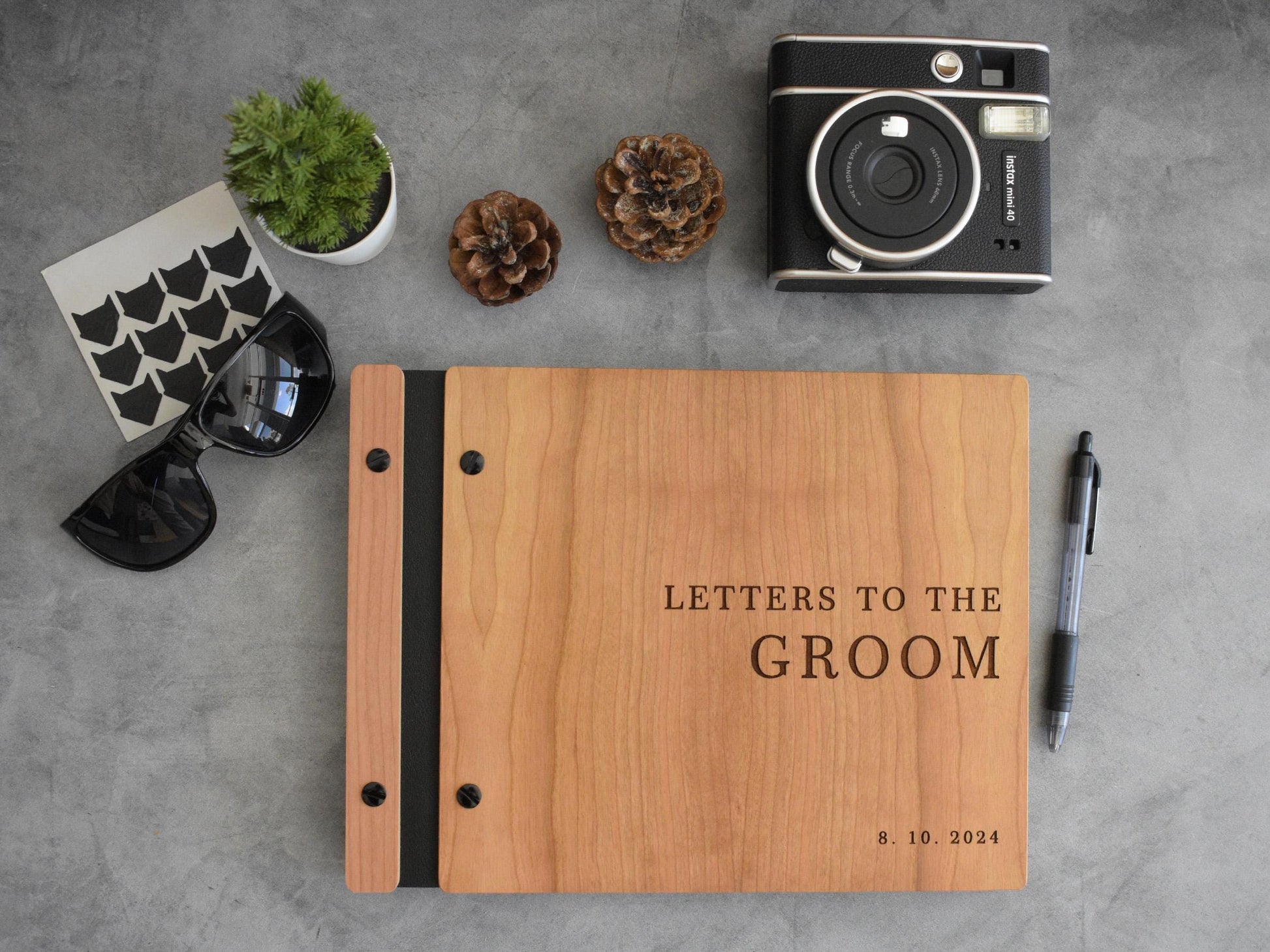 Personalized Letters to the Groom Gift, Wedding Gift, Letters to the Bride Book, Bridal Shower Gift, Engagement gift, Polaroid Guest Book