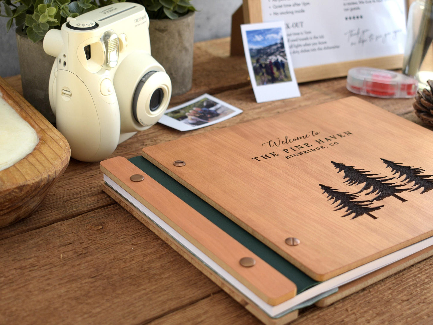 Pine Tree Airbnb Guest Book, Airbnb Welcome Book for Cabin Lodge & Vacation Rental Home Guest book, New House Guest Book, Housewarming Gift