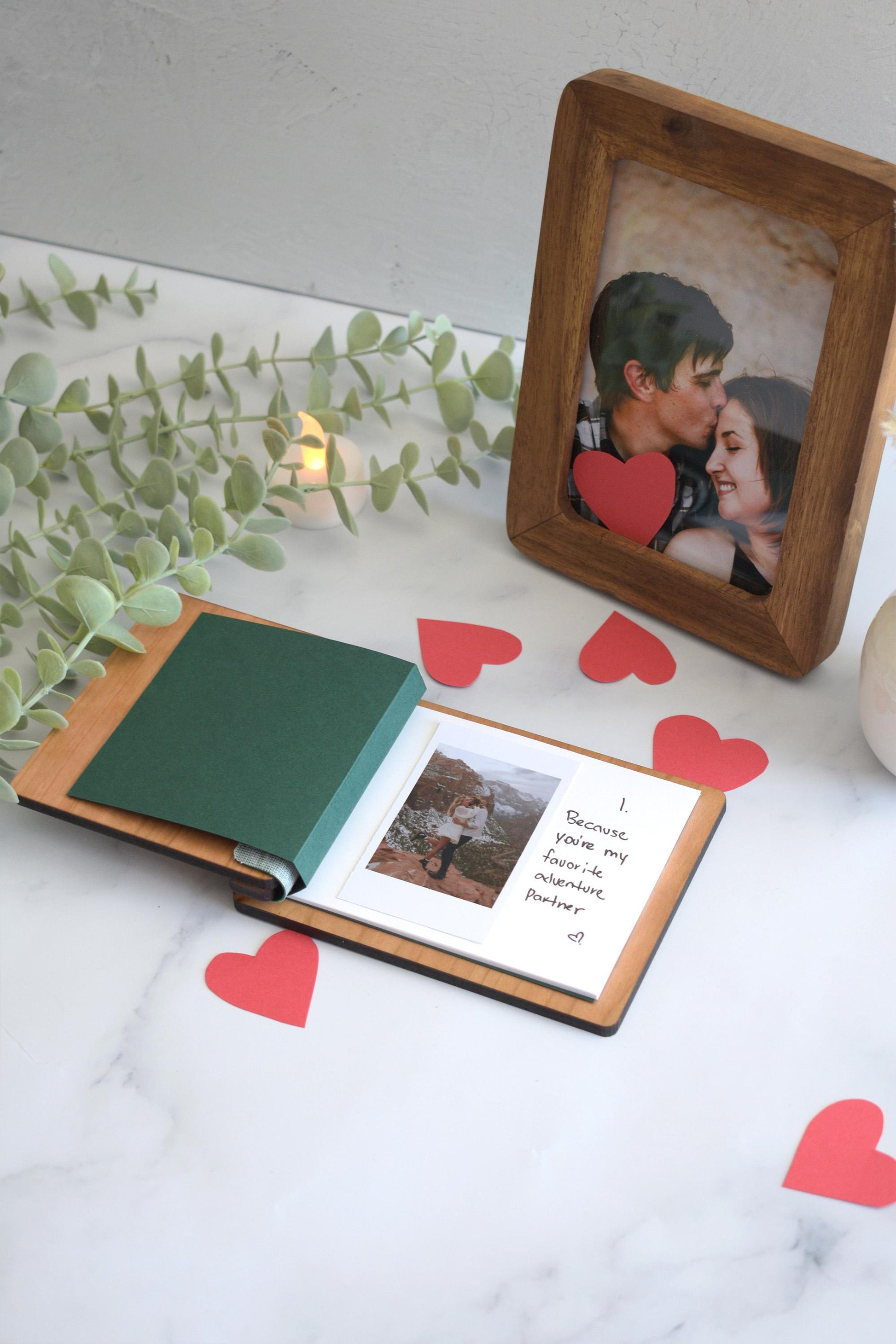 Scrapbook Valentines Gift for him, Personalized Anniversary Gift for her, Couples gift, Photo Album, Gifts for Boyfriend
