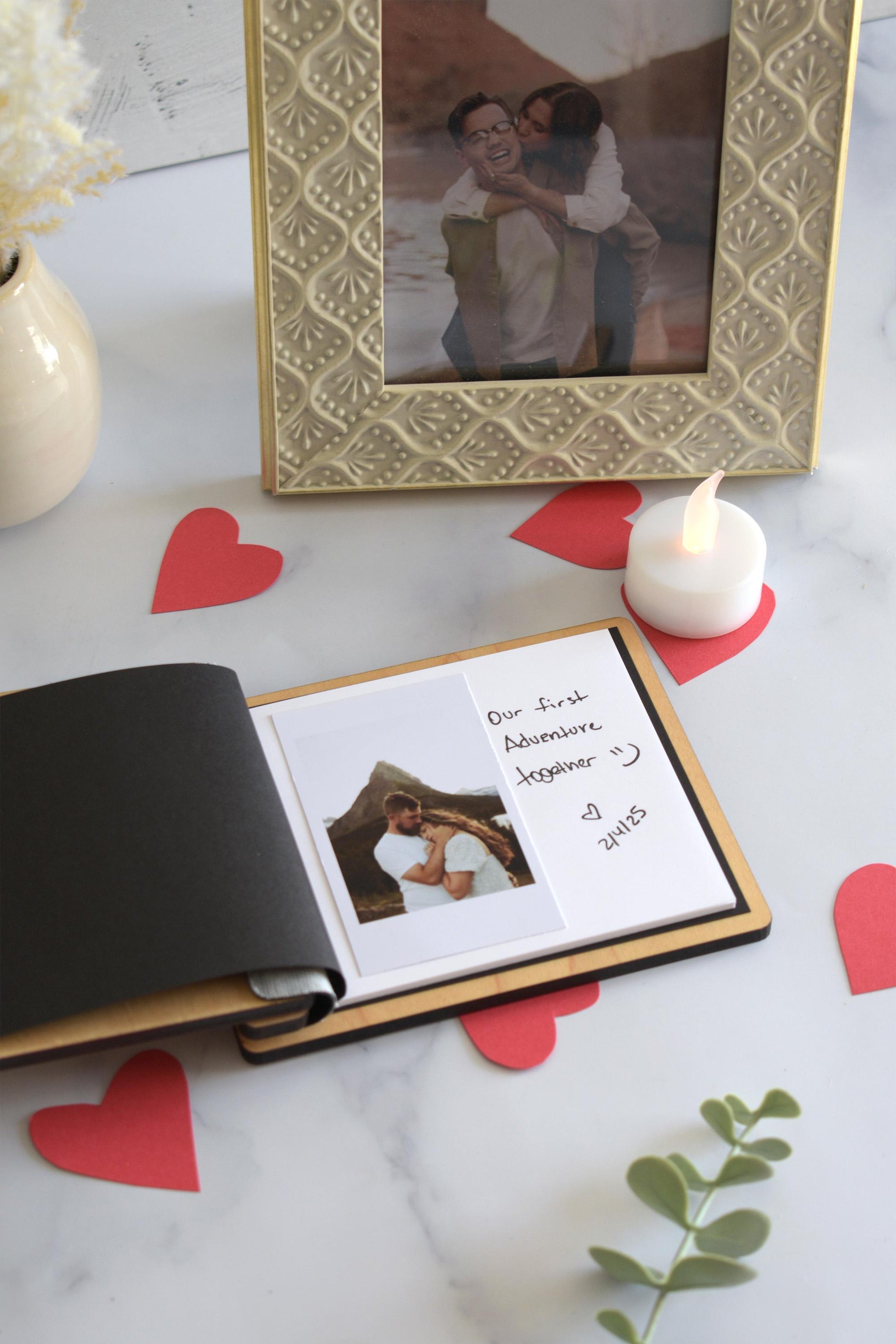 Scrapbook Valentines Gift for him, Personalized Photo Album Anniversary Gift for her, Couples gift, Gifts for Boyfriend, Gift for Husband