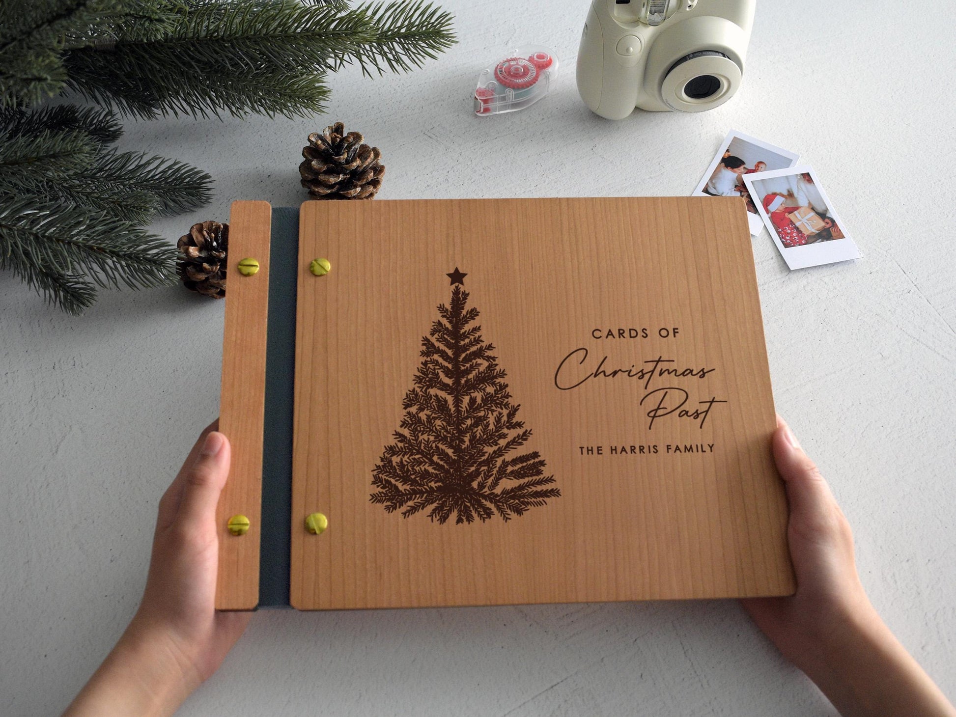 Christmas Tree Holiday Card Album, Christmas Memory Book, Christmas Photo Album, Family Christmas Gift, Holiday Gift For Family