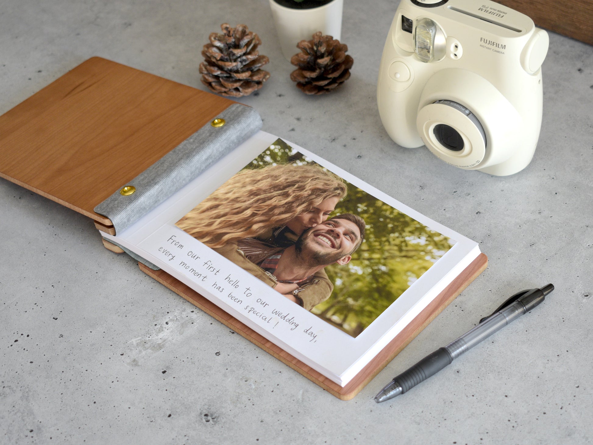 a book with a picture of a woman and a camera next to it