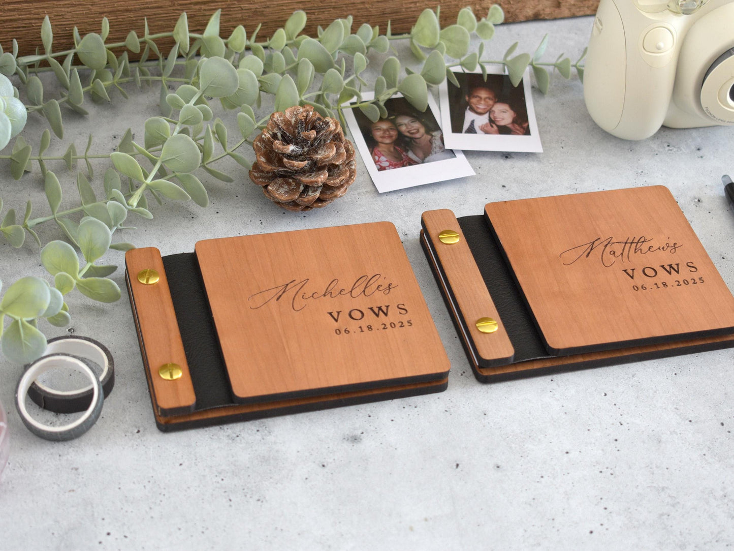 Wooden Wedding Vow Books, Wedding Gift, Personalized Vow Booklets for Bride and Groom, Engagement Gift, Couples Vow Renewal,  Wedding Vow Books, Custom Vow Books, Her Vow Book, His Vow Book, wedding gift, vow books, vow books wedding, vow book, vow books set of 2, his hers vow books, couples gift, vow renewal, vow booklets