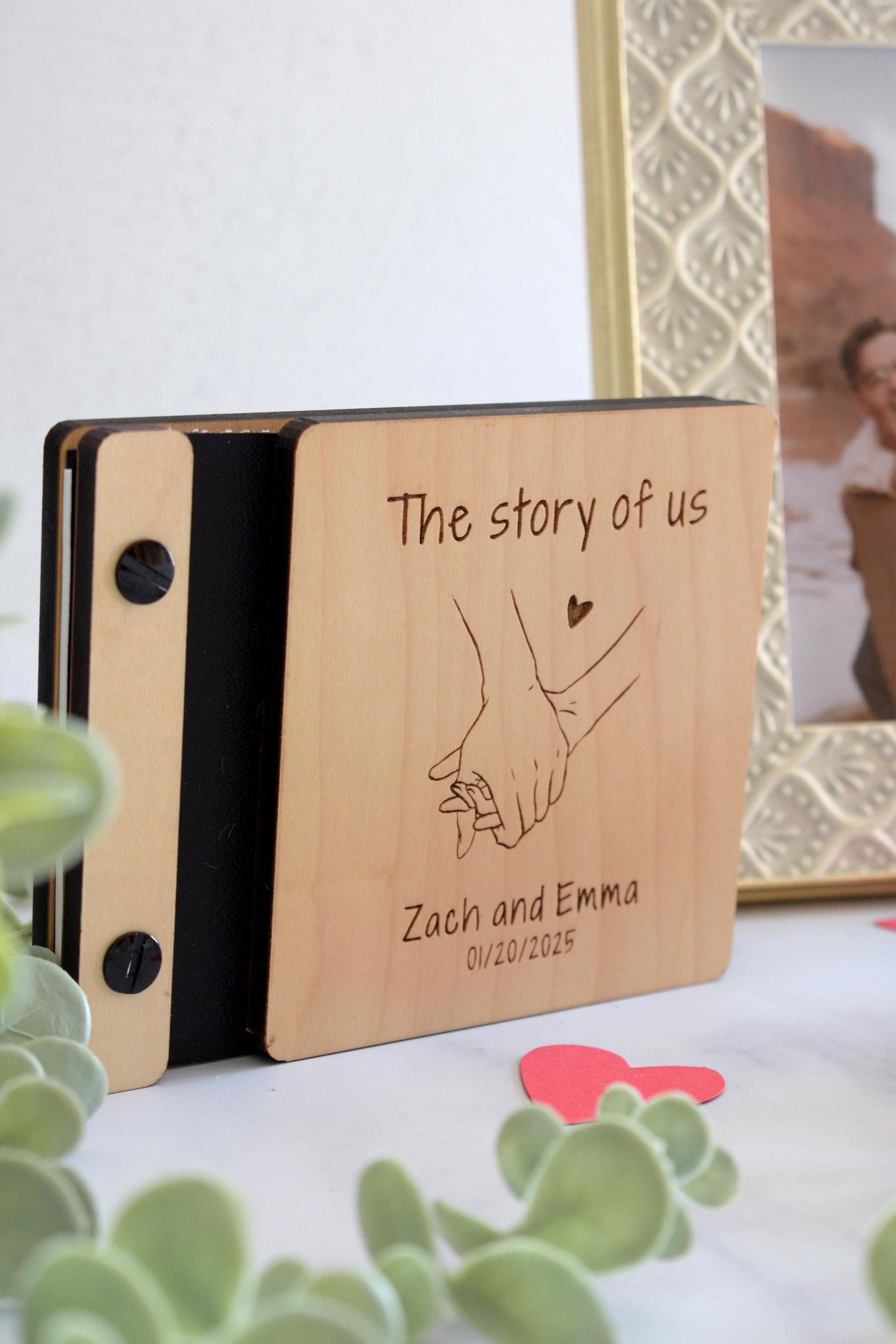 Scrapbook Valentines Gift for him, Personalized Photo Album Anniversary Gift for her, Couples gift, Gifts for Boyfriend, Gift for Husband