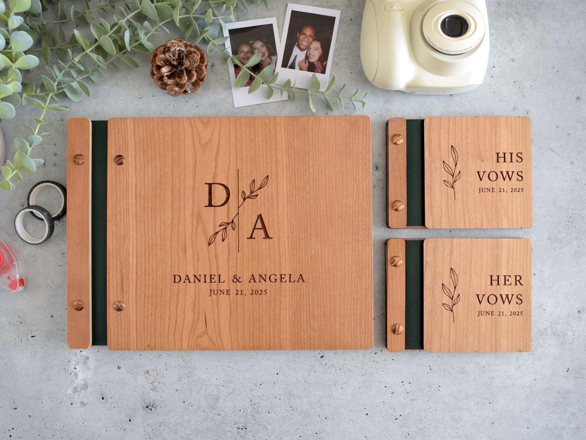 Minimalist Wooden Wedding Vow Books, Wedding Gift, Personalized Vow Booklets for Bride and Groom, Engagement Gift, Couples Vow Renewal,  Wedding Vow Books, Custom Vow Books, Her Vow Book, His Vow Book, wedding gift, vow books, vow books wedding, vow book, vow books set of 2, his hers vow books, couples gift, vow renewal, vow booklets