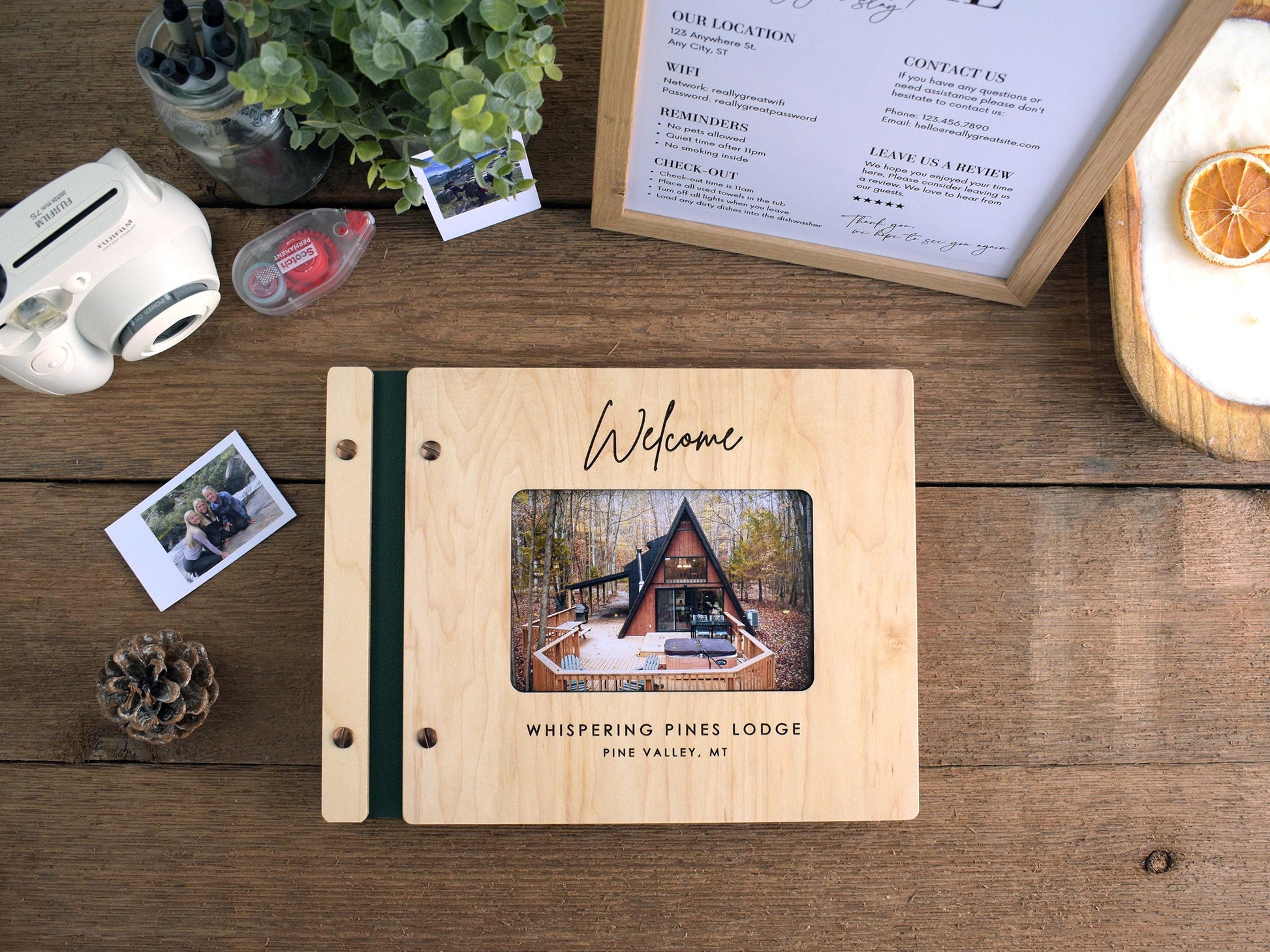 Custom Airbnb Guest Book, Airbnb Welcome Book for Cabin Lodge & Vacation Rental Home Guest book, New House Guest Book, Housewarming Gift