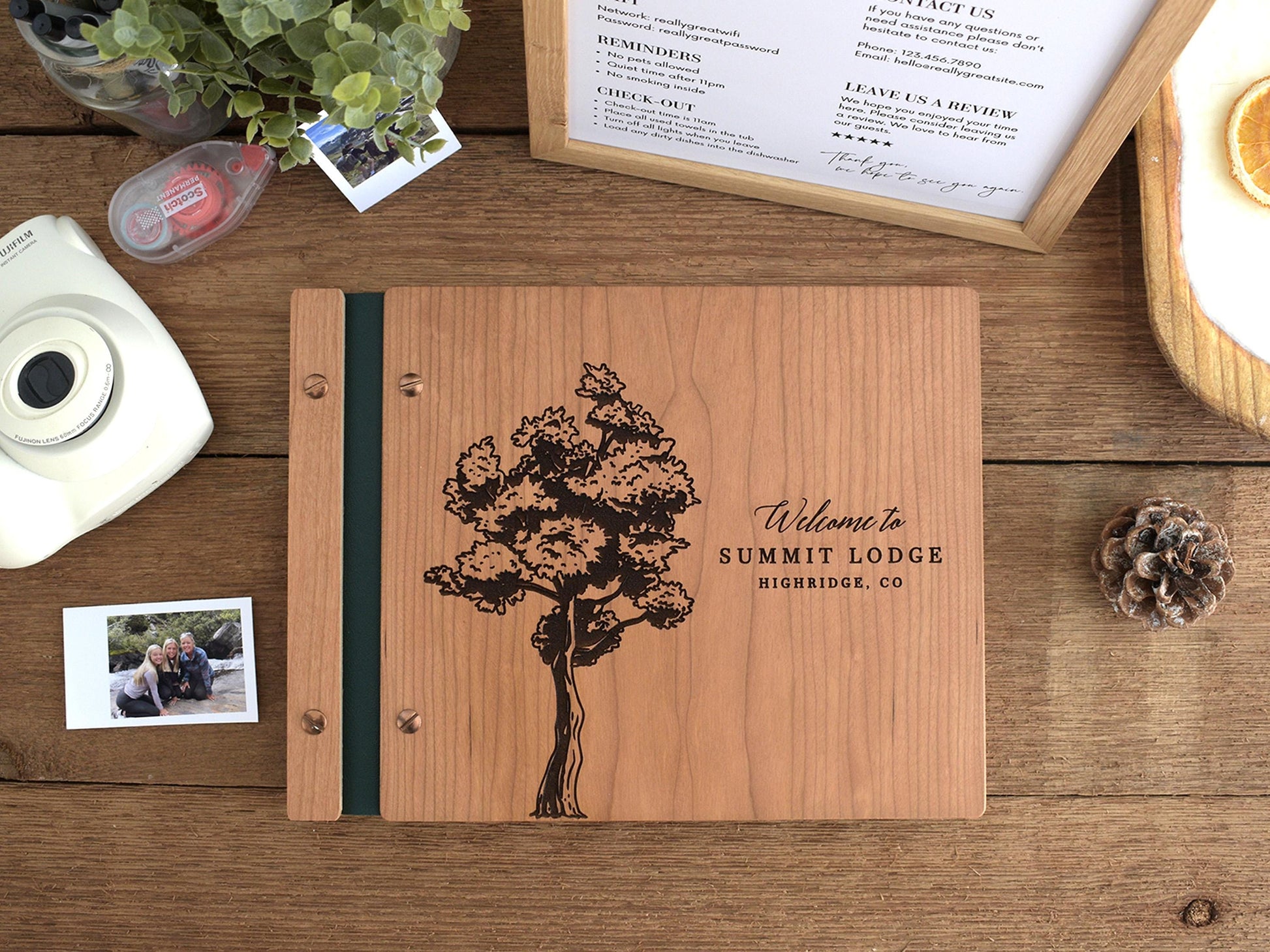 Rustic Airbnb Guest Book, Airbnb Welcome Book for Cabin Lodge & Vacation Rental Home Guest book, New House Guest Book, Housewarming Gift