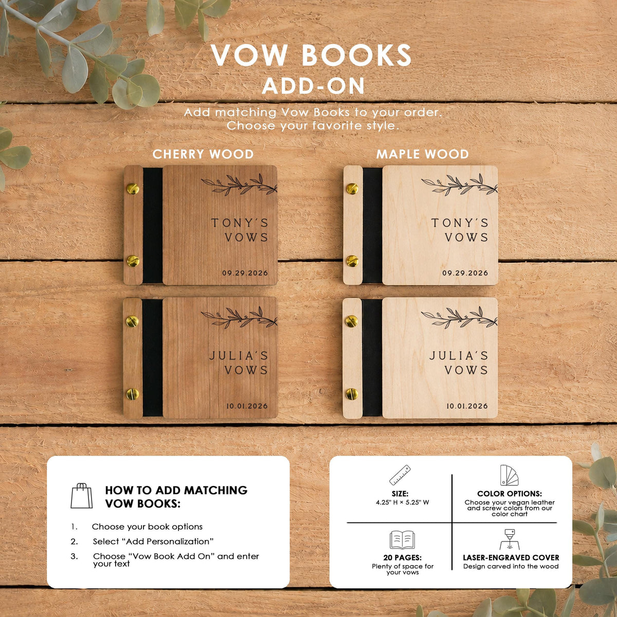 Personalized Wooden Guest Book, Wildflower Mountain, Polaroid Photo Album
