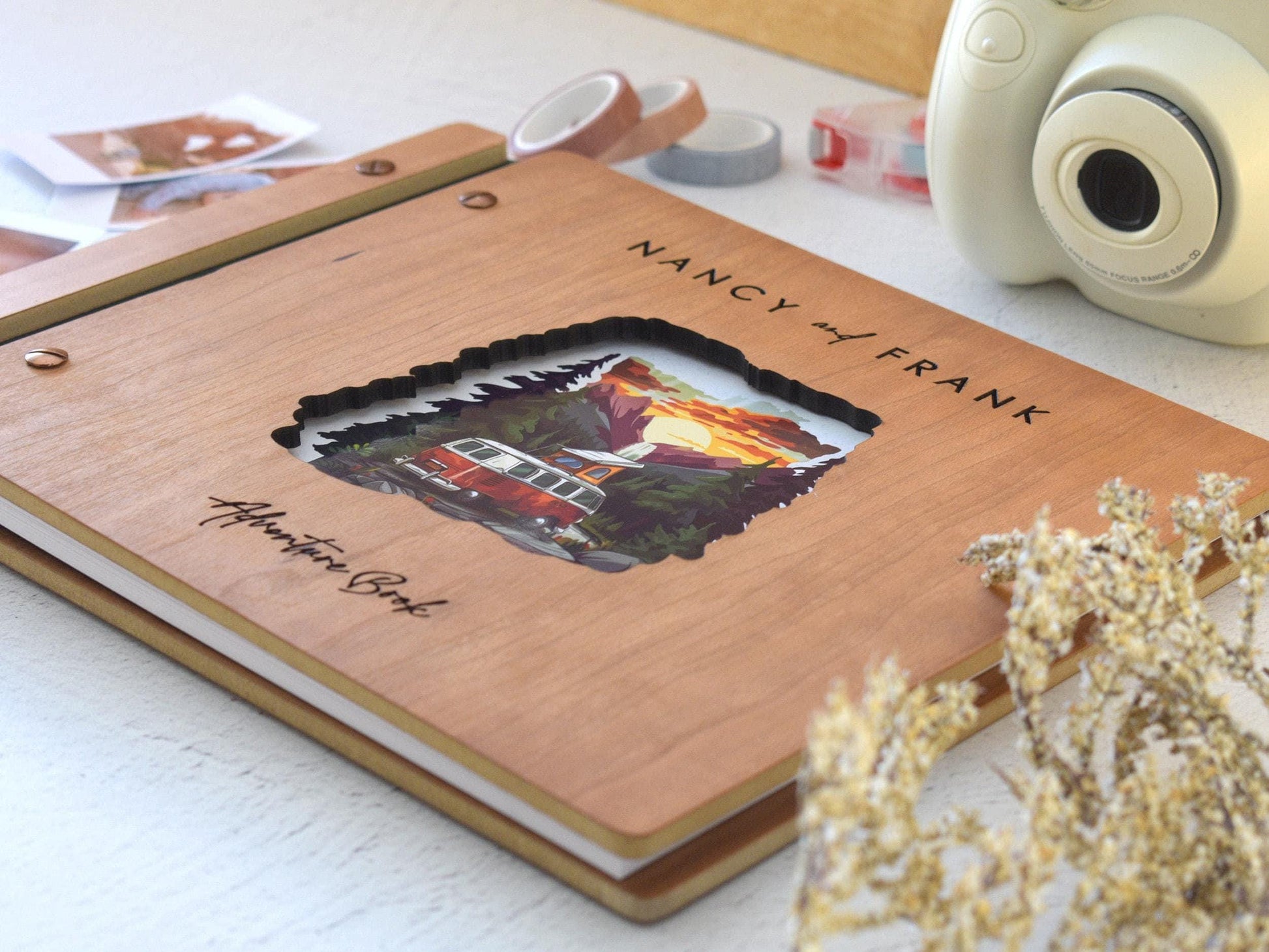 Adventure Book Scrapbook Valentine&#39;s Day Gift for him, Personalized Anniversary Gift for her, Travel Scrapbook, Couple gift