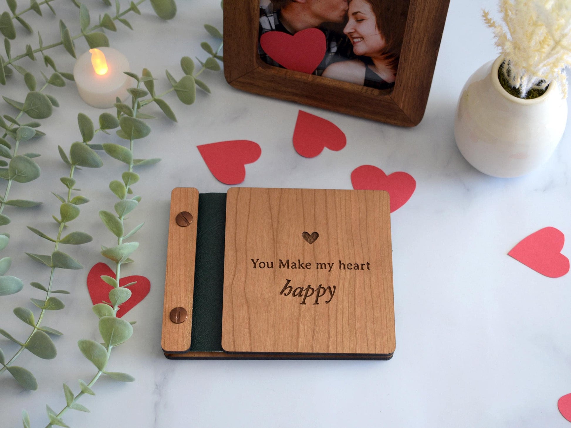 Scrapbook Valentines Gift for him, Personalized Anniversary Gift for her, Couples gift, Photo Album, Gifts for Boyfriend