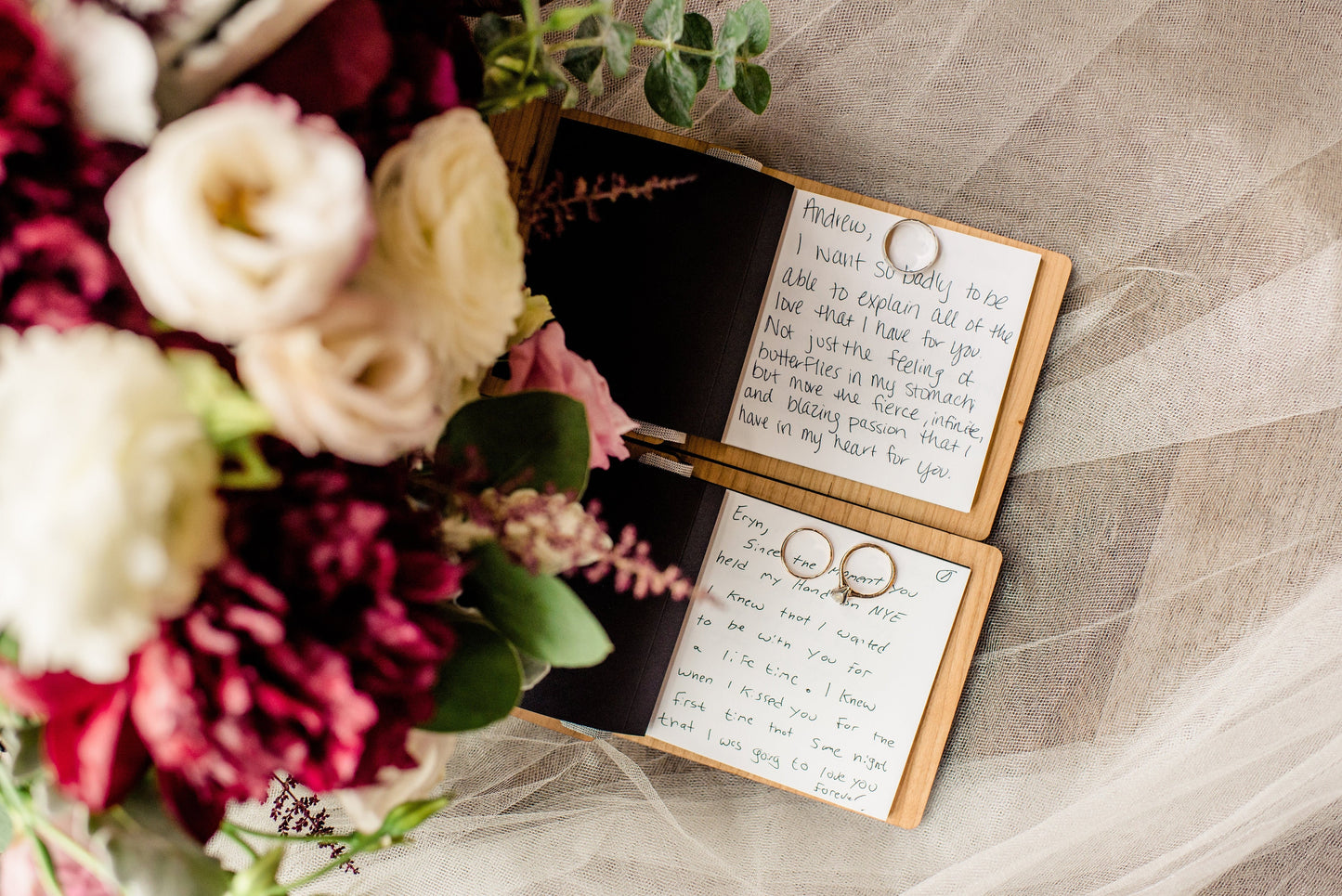 Custom Wooden Wedding Vow Books, Wedding Gift