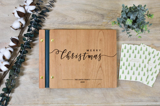Gold Foil Christmas Photo Album Holiday Scrapbook Gifts