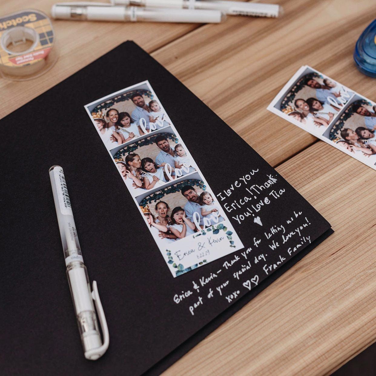 Rustic Wooden Wedding Guest Book - Modern Custom Guestbook