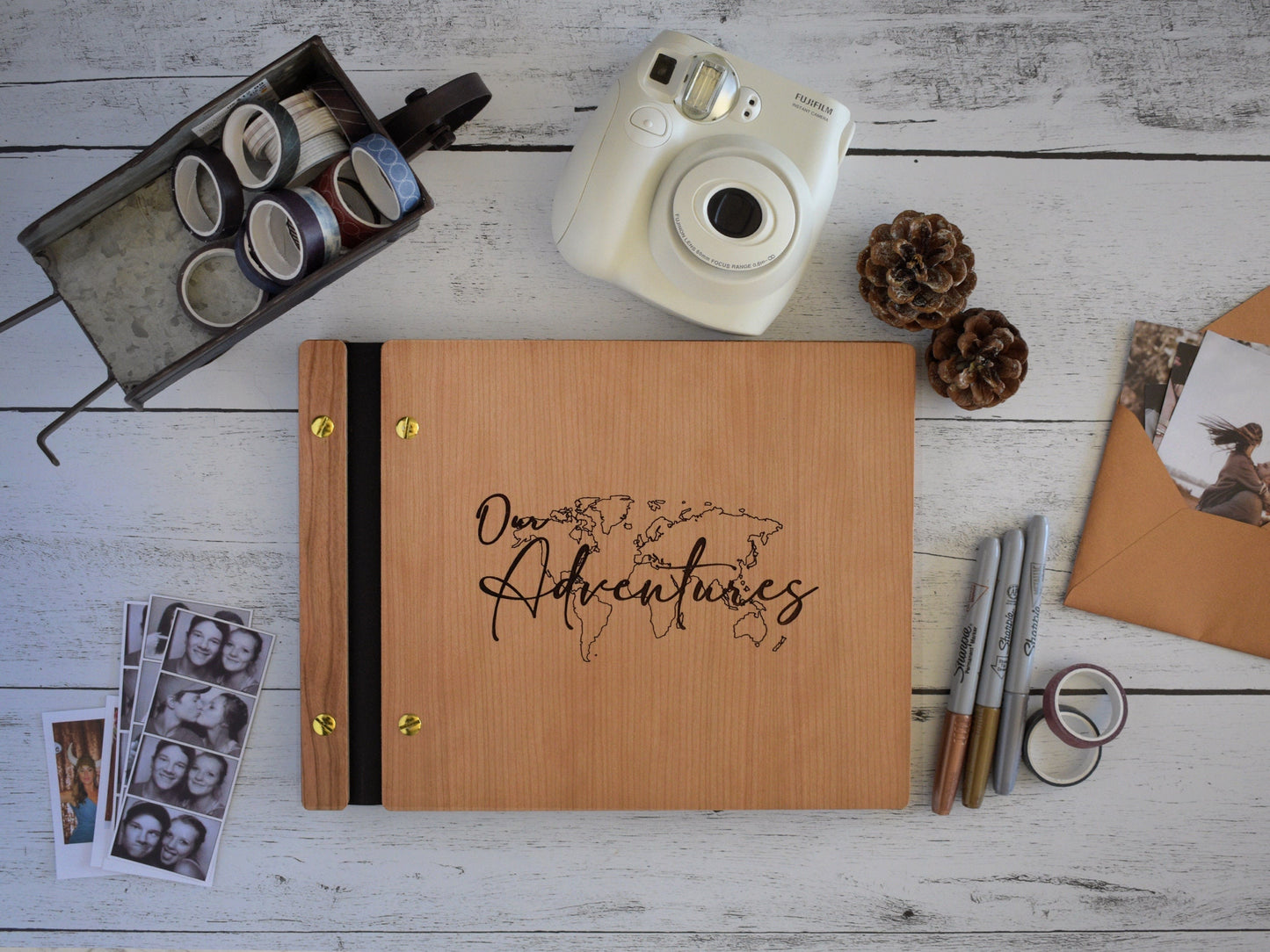 World Map Adventure Book Scrapbook, Anniversary Gifts