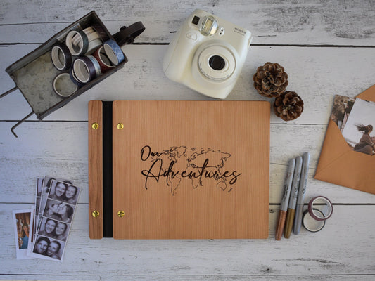 World Map Adventure Book Scrapbook, Anniversary Gifts