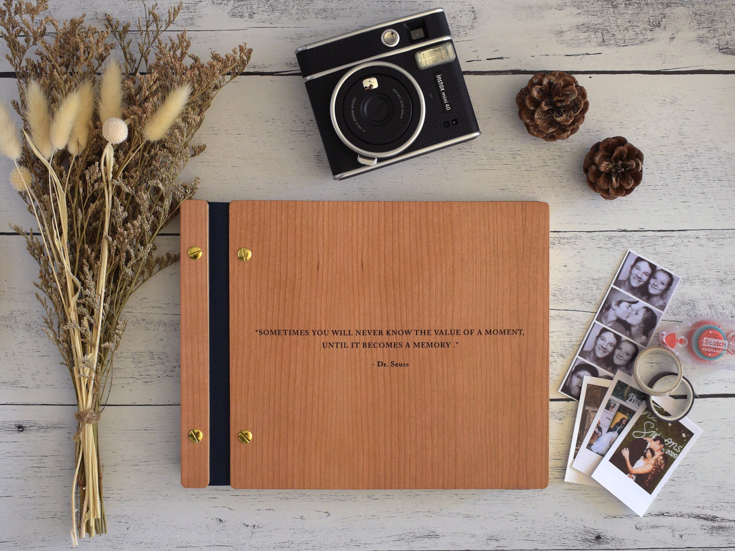 Photo Booth Guestbook for Him and Her Personalized Photo Album