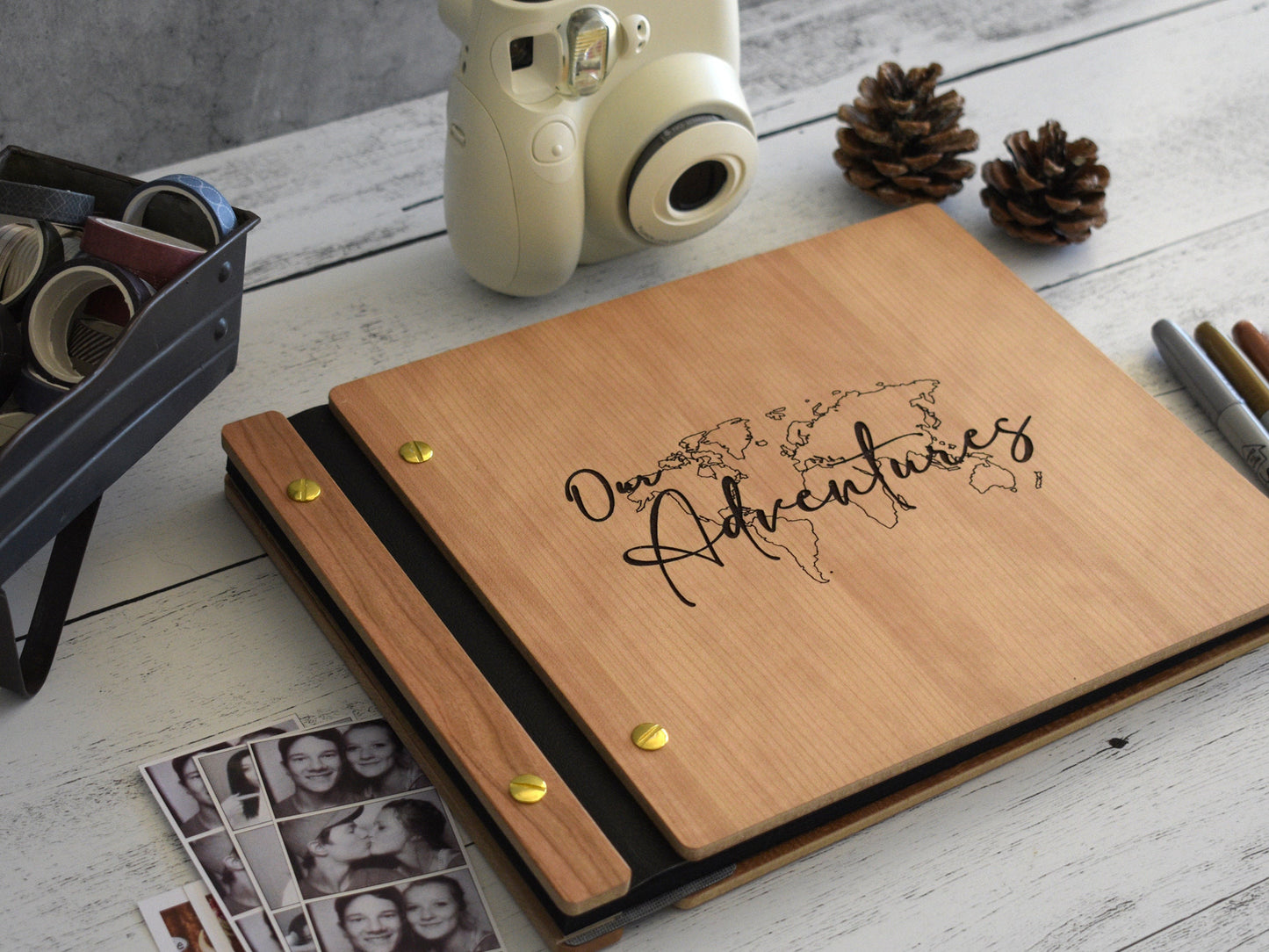 World Map Adventure Book Scrapbook, Anniversary Gifts