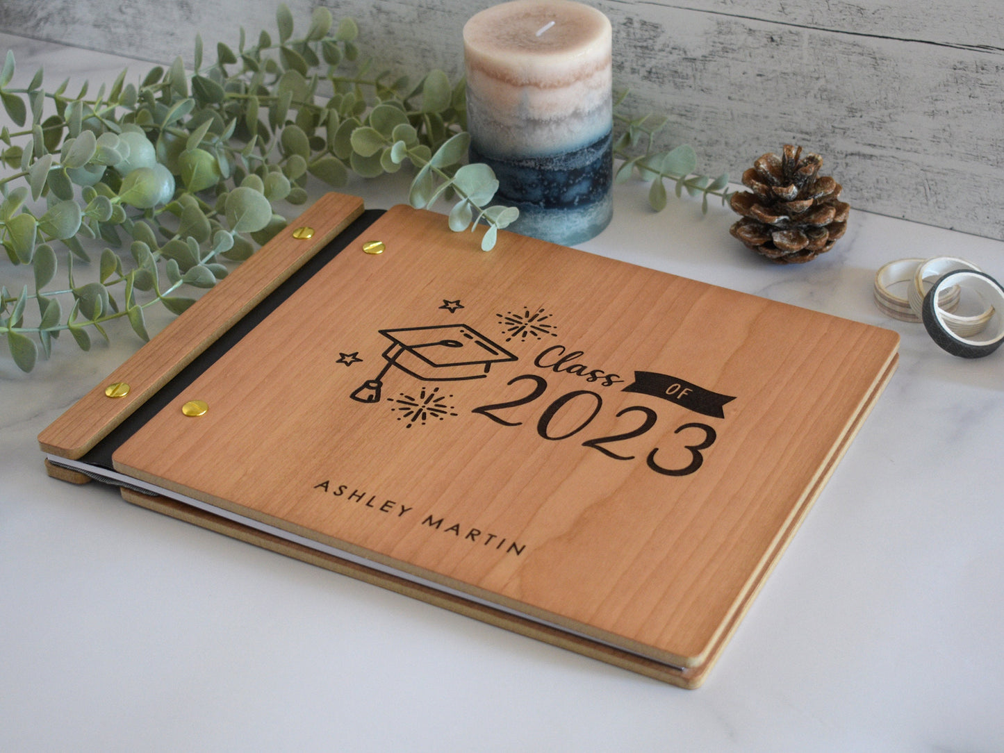 Graduation Scrapbook 2024 with Graduation Cap Design