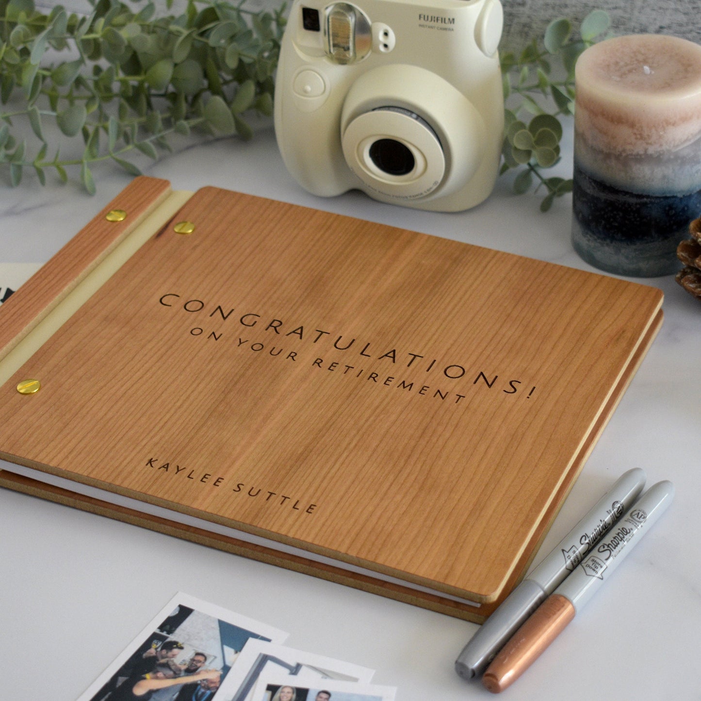 Retirement Memory Book  Gift "Congratulations on your Retirement!"