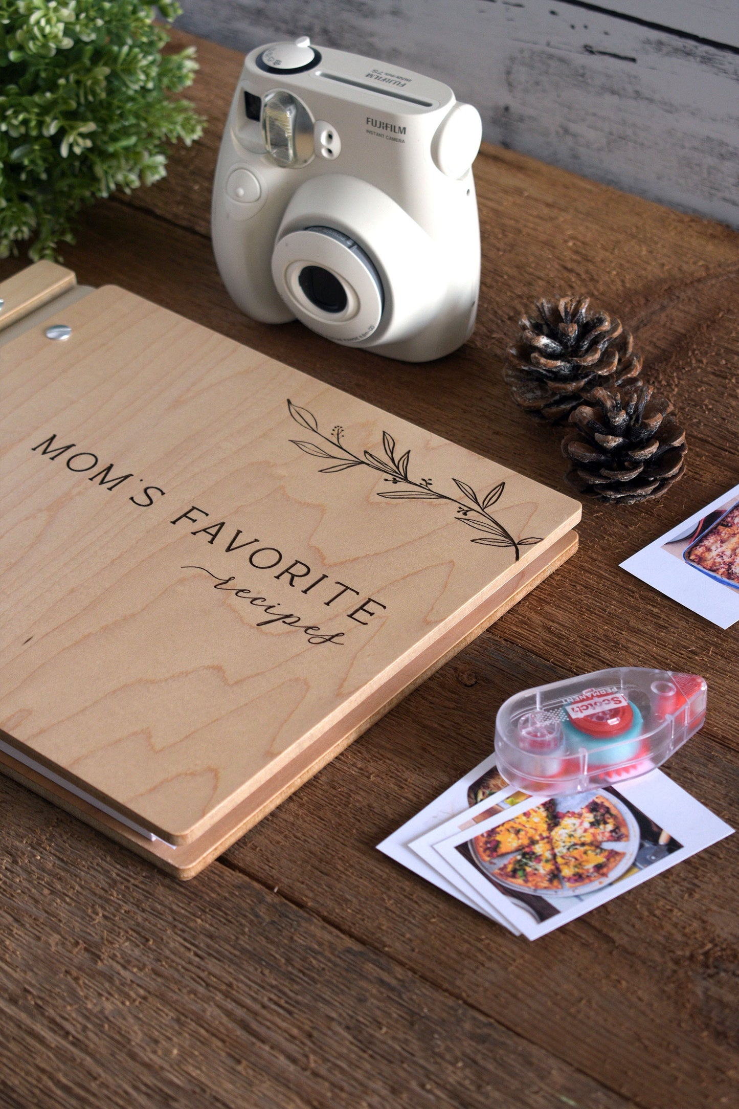 Flower Recipe Book Binder Gift for Mom Family Cook Book