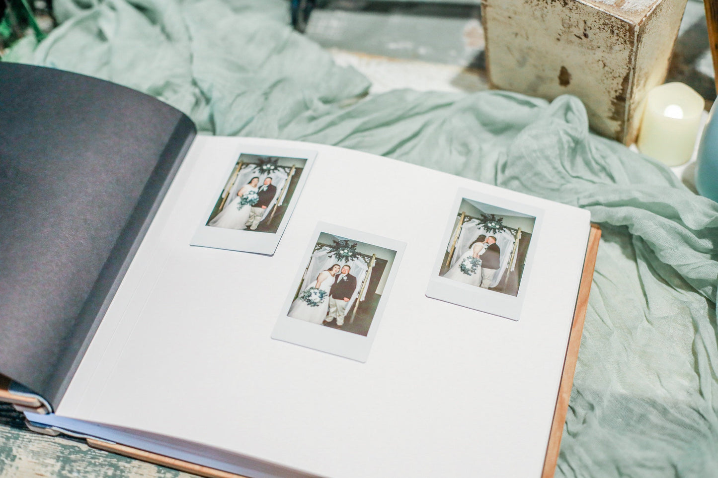 Sweet 16 wooden Guest Book with Photo Cutout