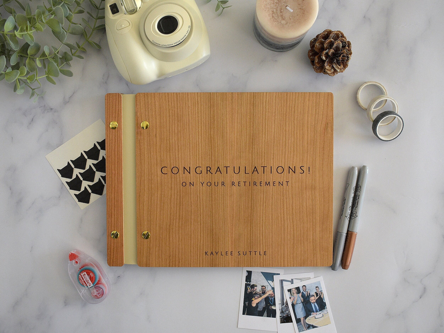 Retirement Memory Book  Gift "Congratulations on your Retirement!"