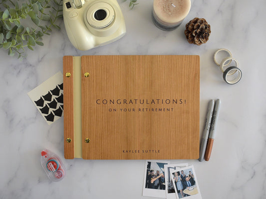 Retirement Memory Book  Gift "Congratulations on your Retirement!"
