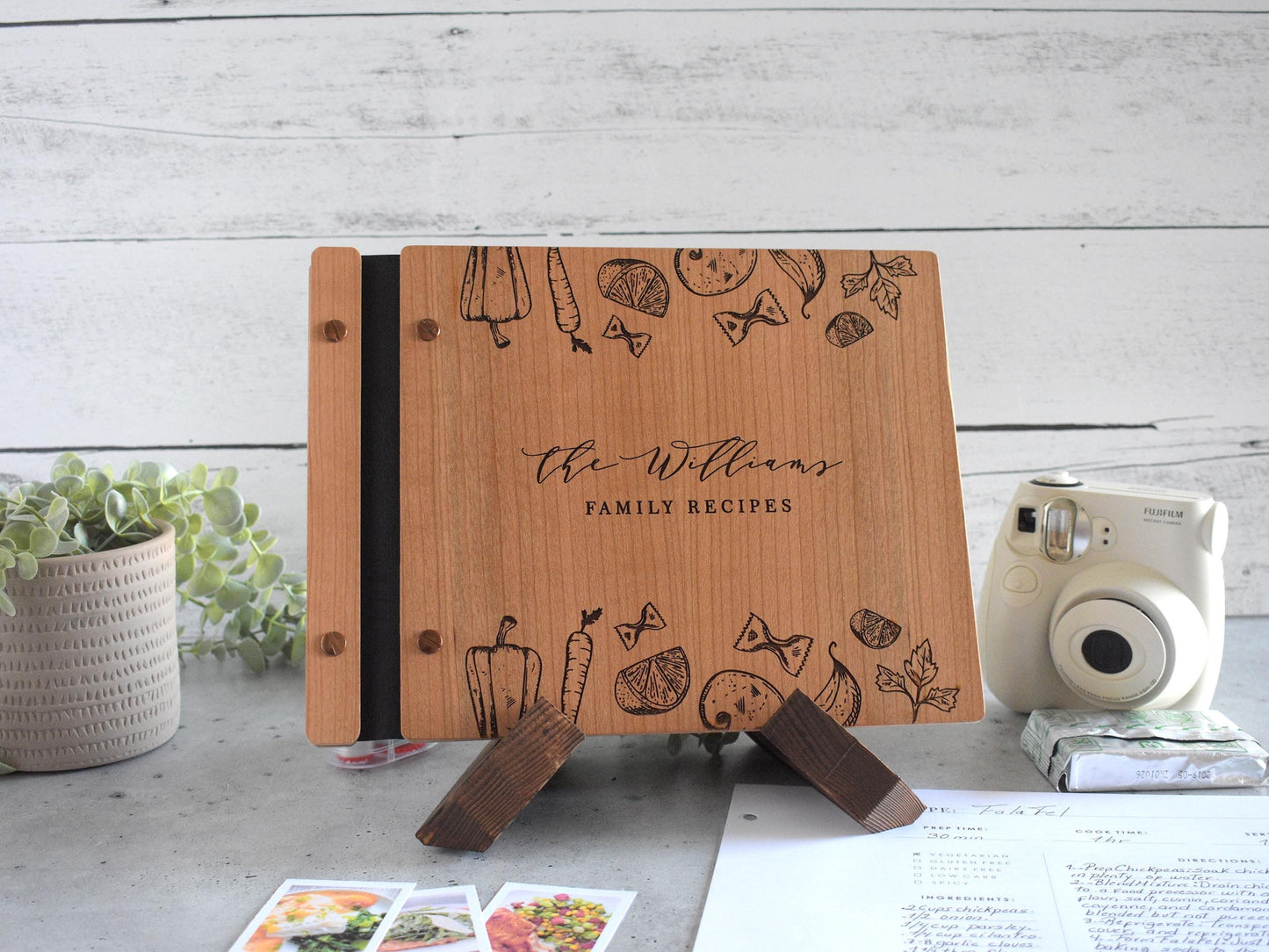 Ingredients Recipe Book Binder Gift for Mom Family Cook Book